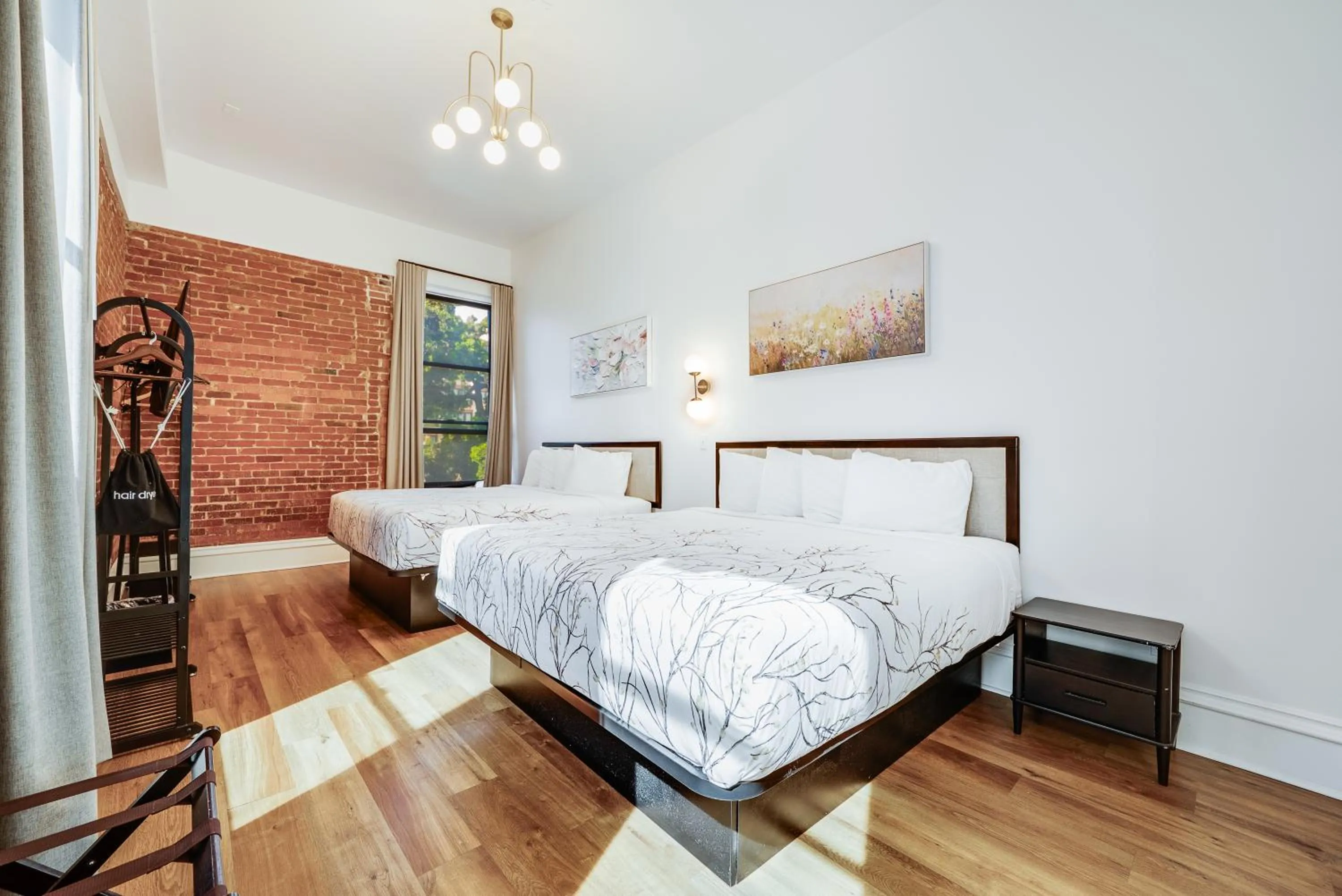 Bed in The Beau Hotel Downtown San Diego Gaslamp Quarter