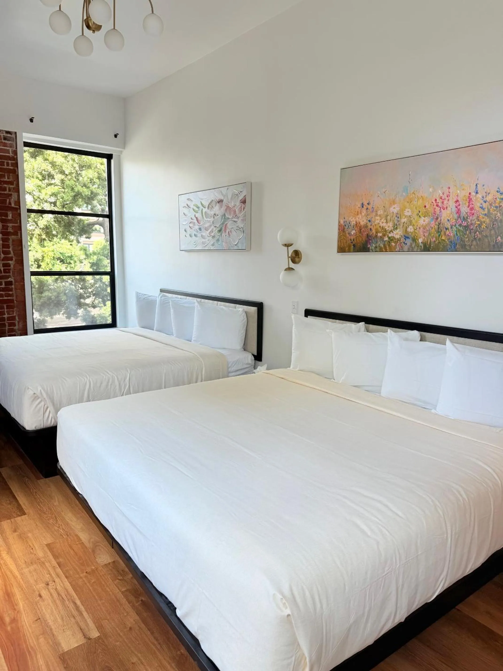 Bed in The Beau Hotel Downtown San Diego Gaslamp Quarter