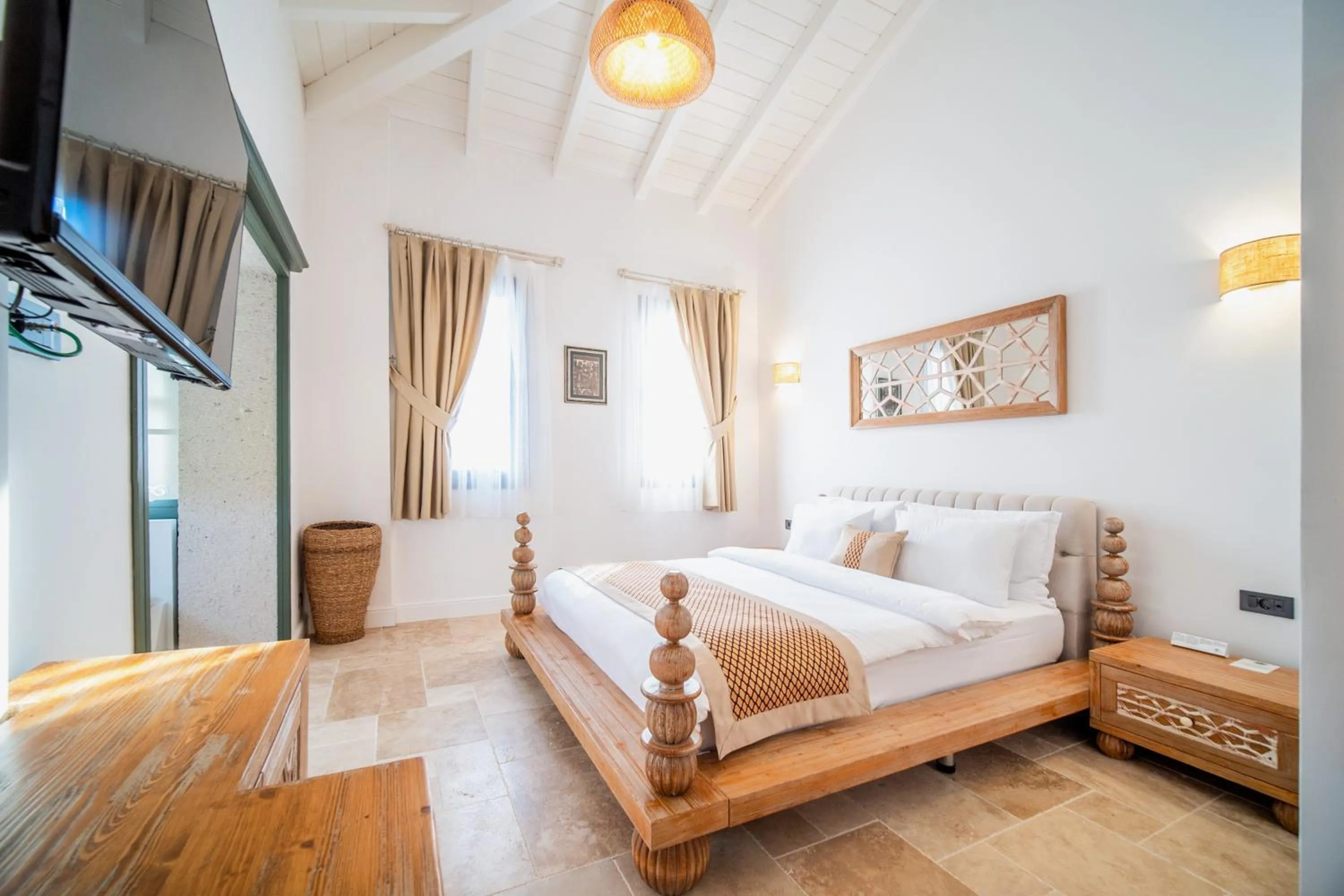 Bed in Zaena Hotel Alaçatı