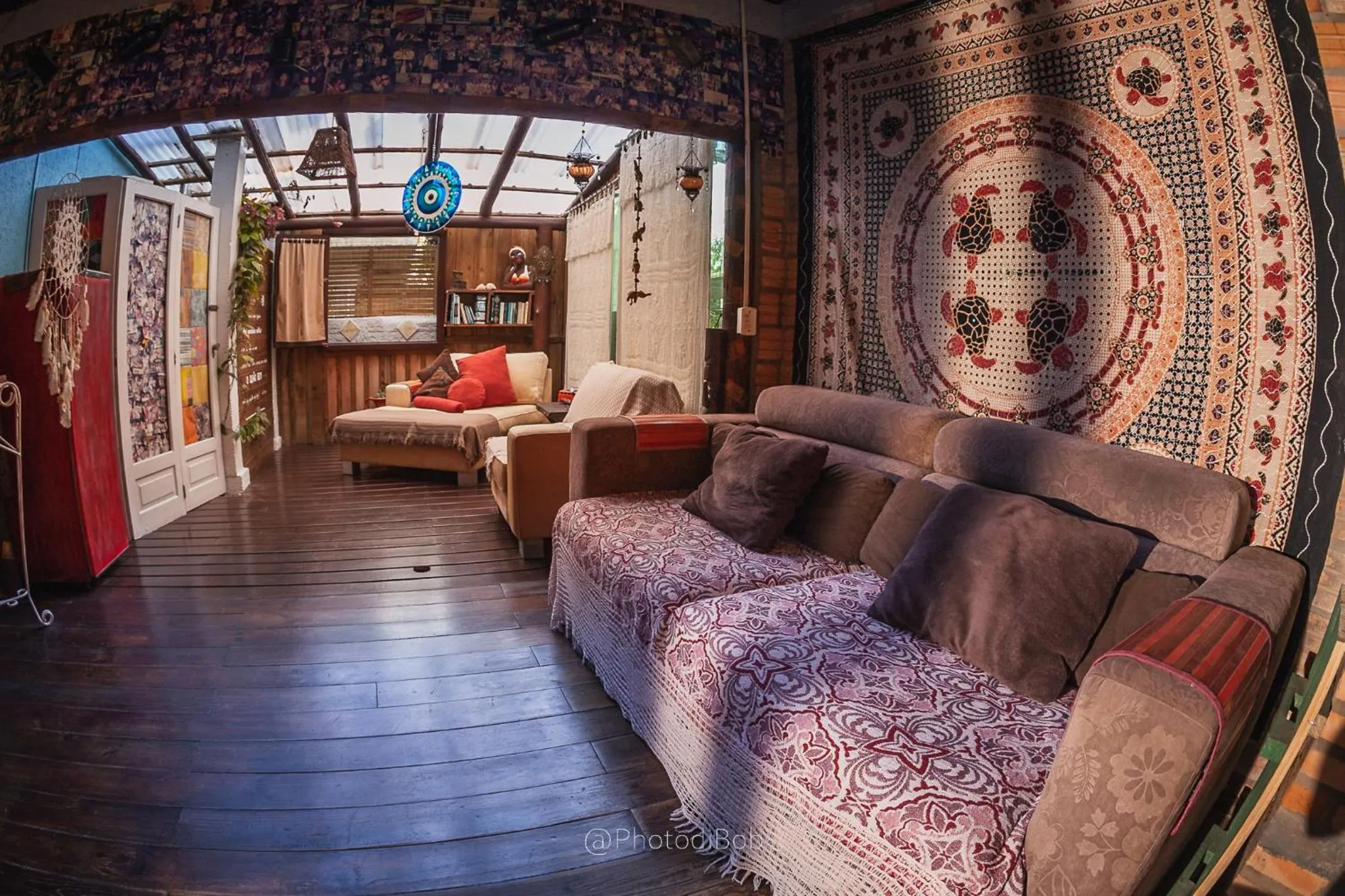 Communal lounge/ TV room, Bed in Pousada Amaravida