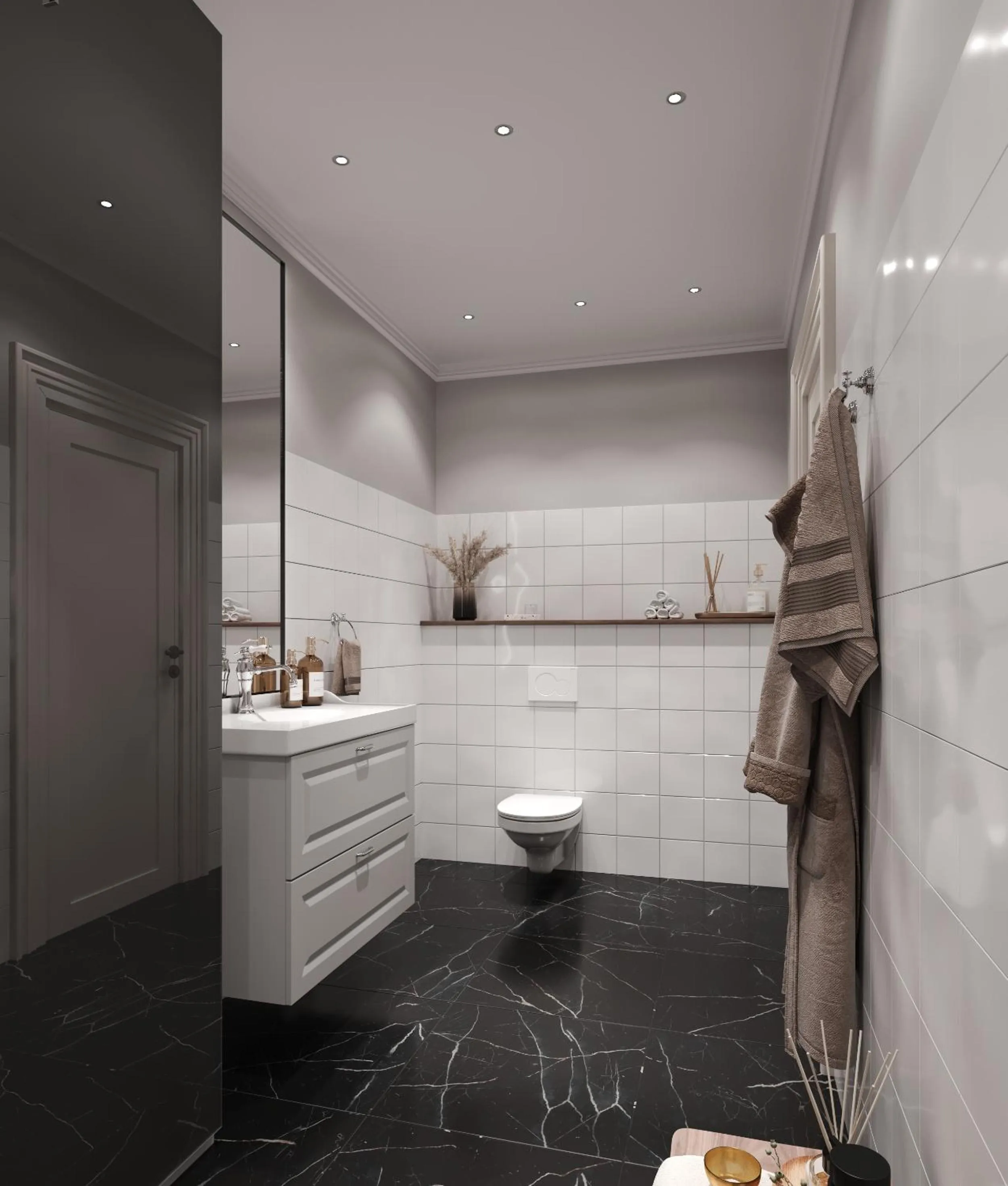 Bathroom in Black Gallo Residences