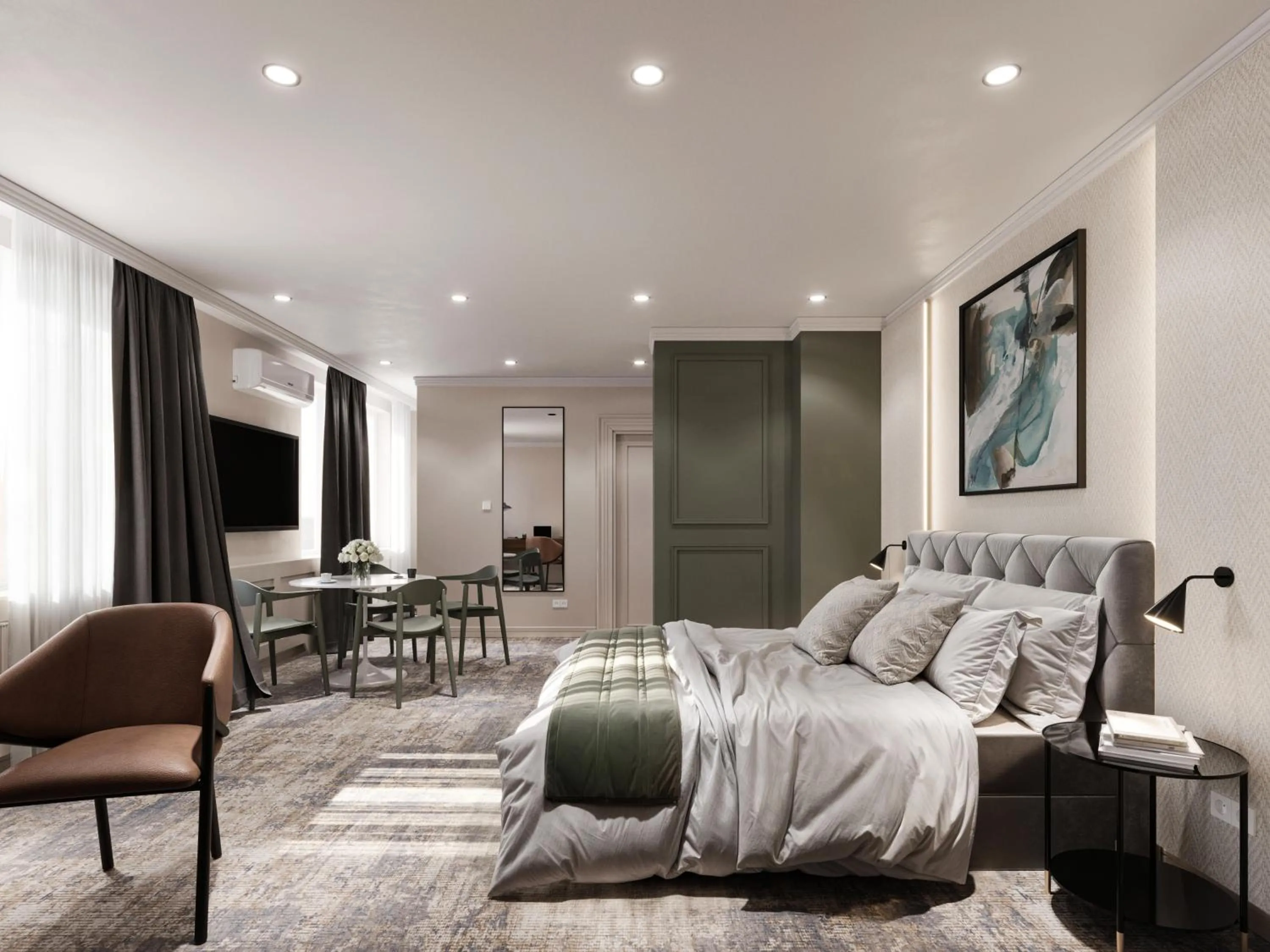 Bed in Black Gallo Residences