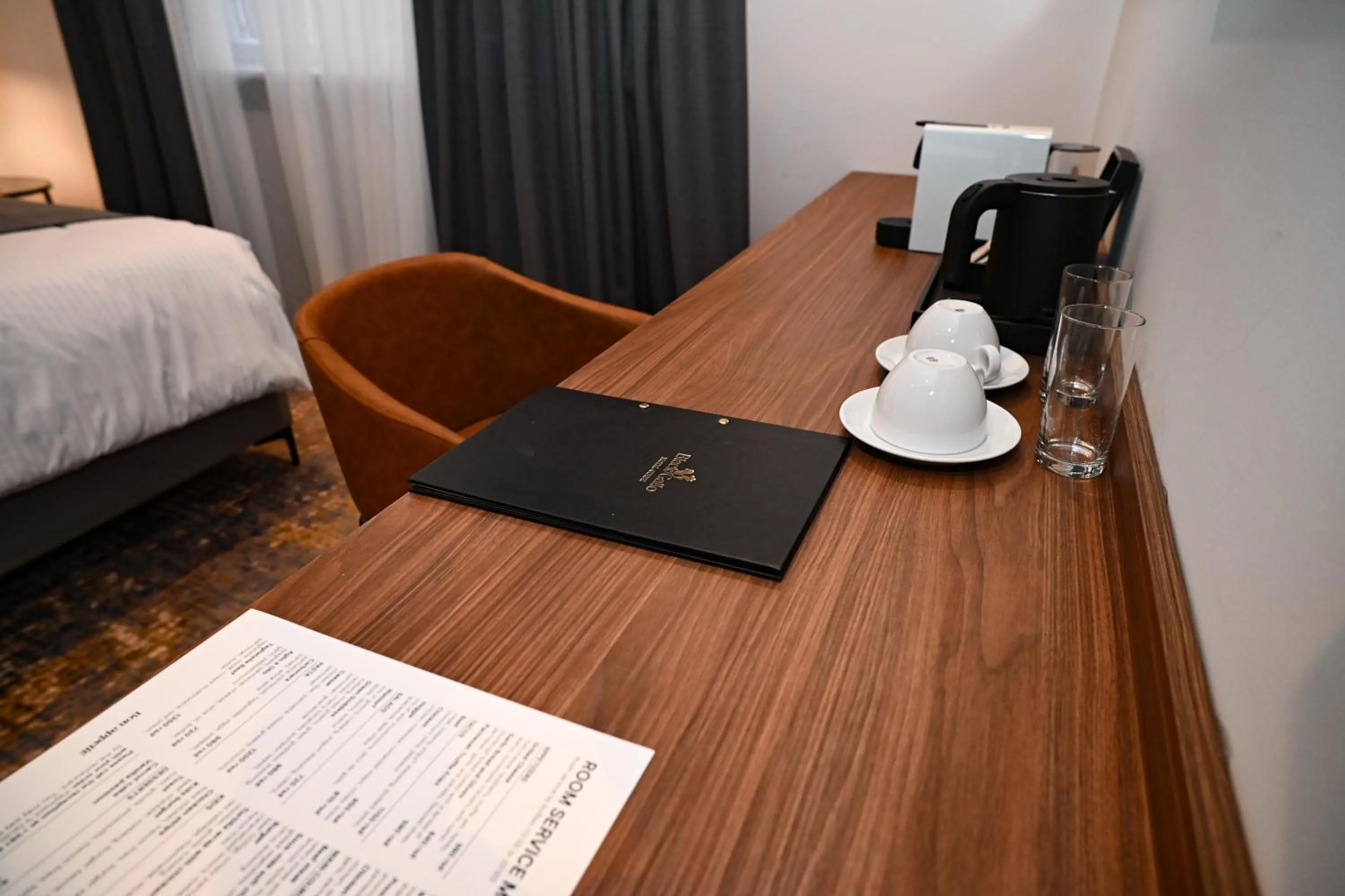 Bed in Black Gallo Residences