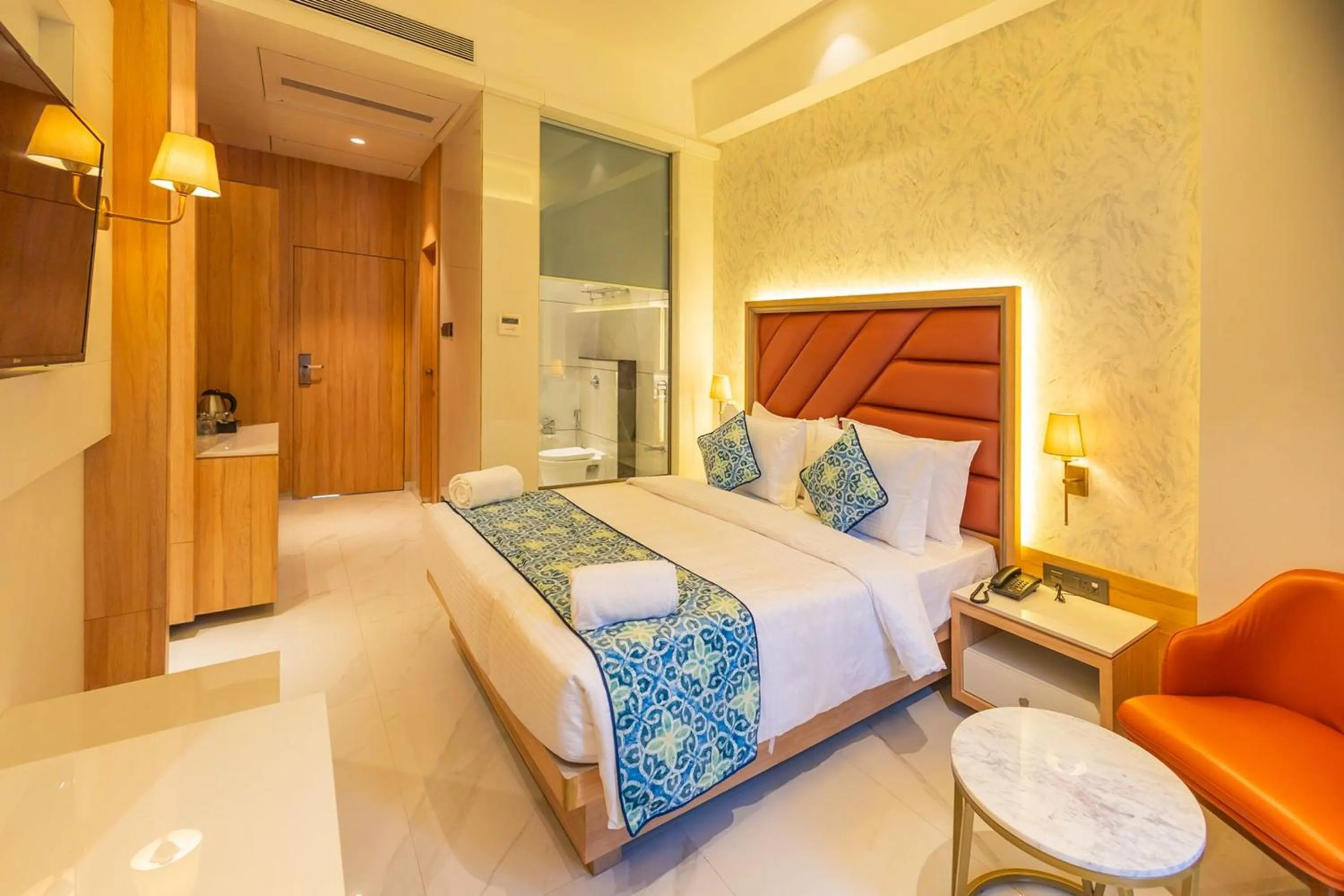 Bed in Shera Hotels & Banquets