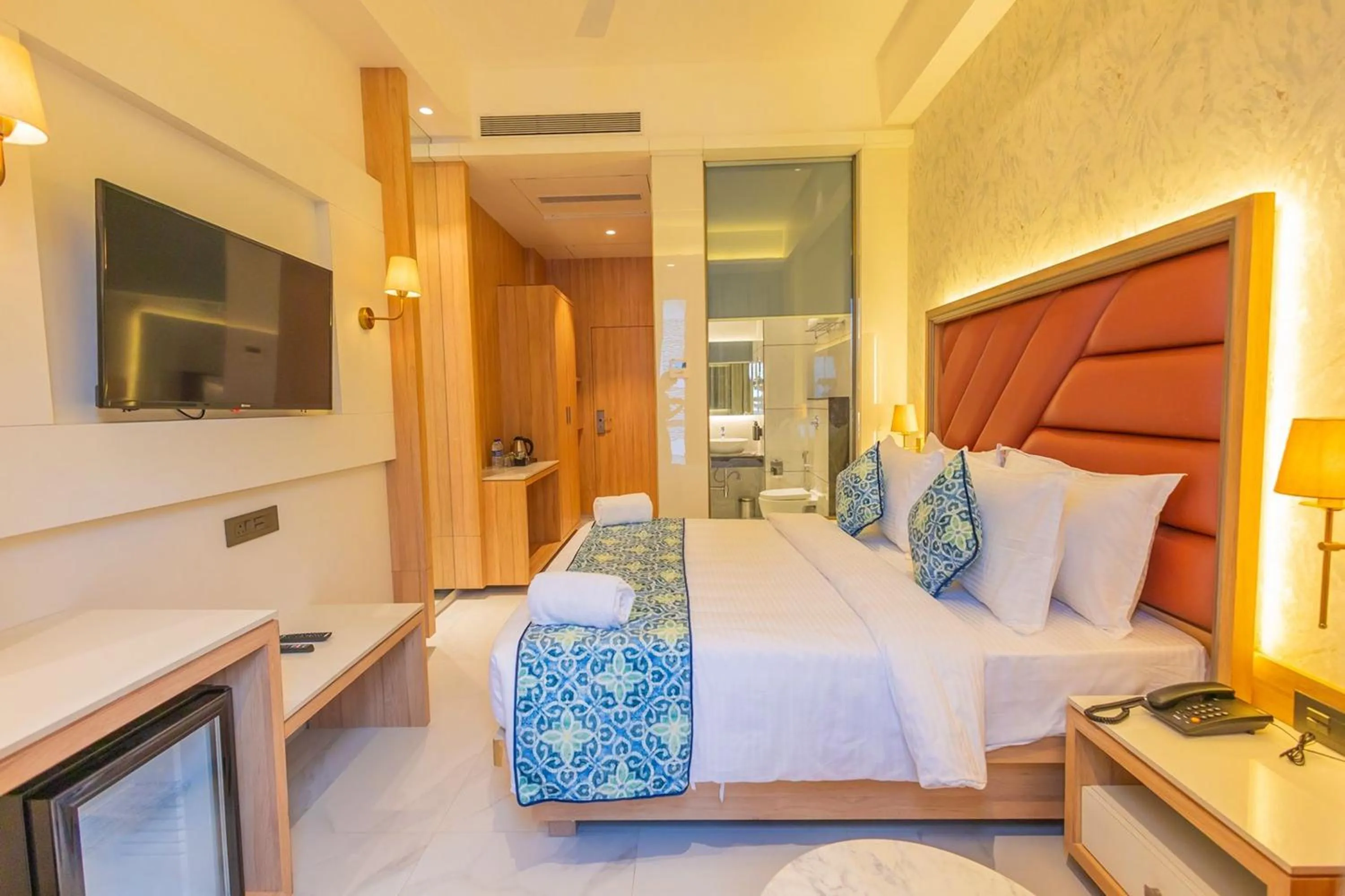 Bed in Shera Hotels & Banquets