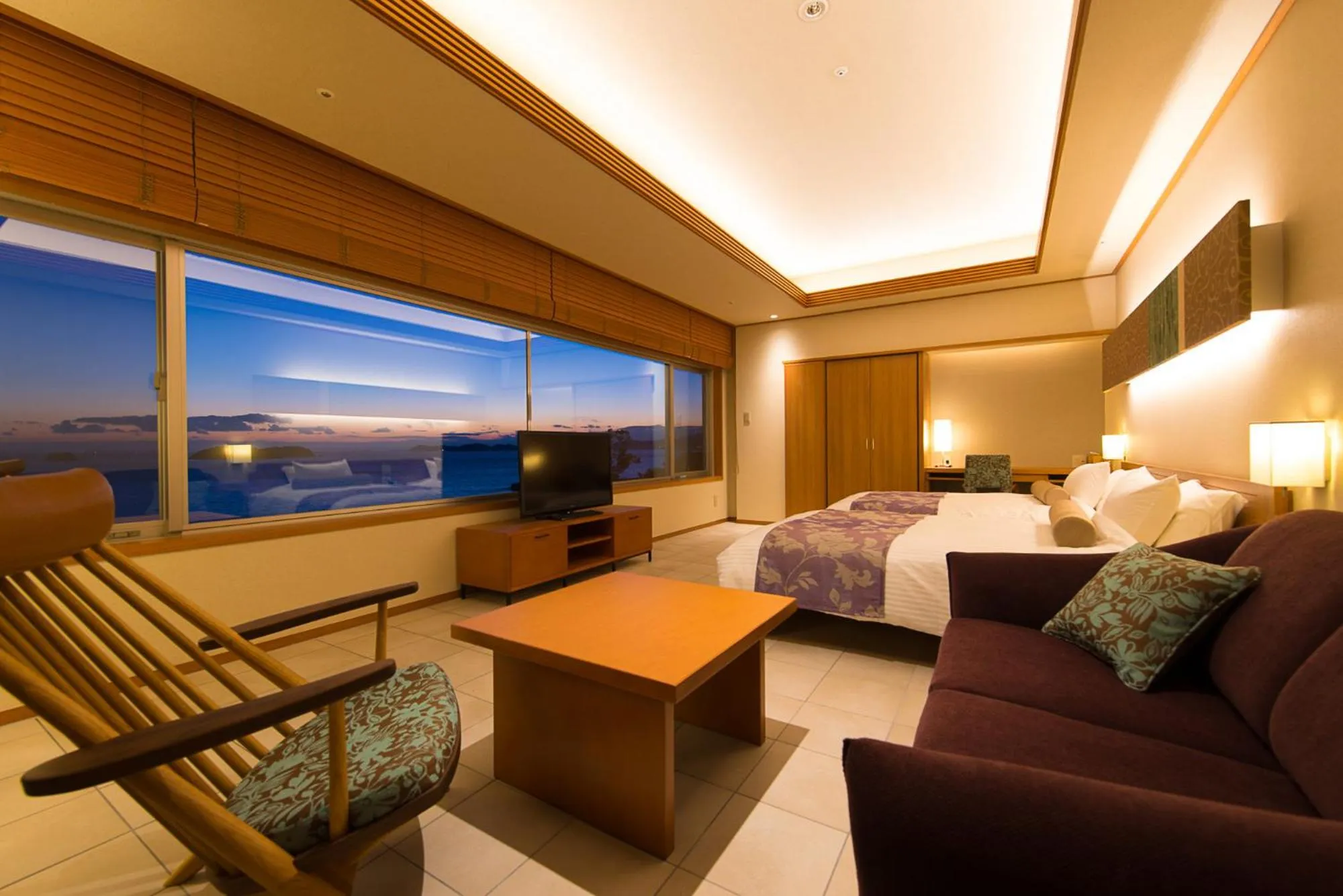 Seating area, Bed in Hotel Meizanso