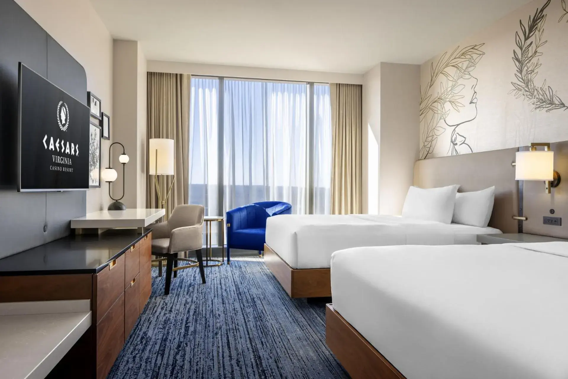 Luxury Room 2 Queens Mobility Roll-In in Caesars Virginia, A Caesars Destination Luxury Room 2 Queens Mobility Roll-In in Caesars Virginia, A Caesars Destination