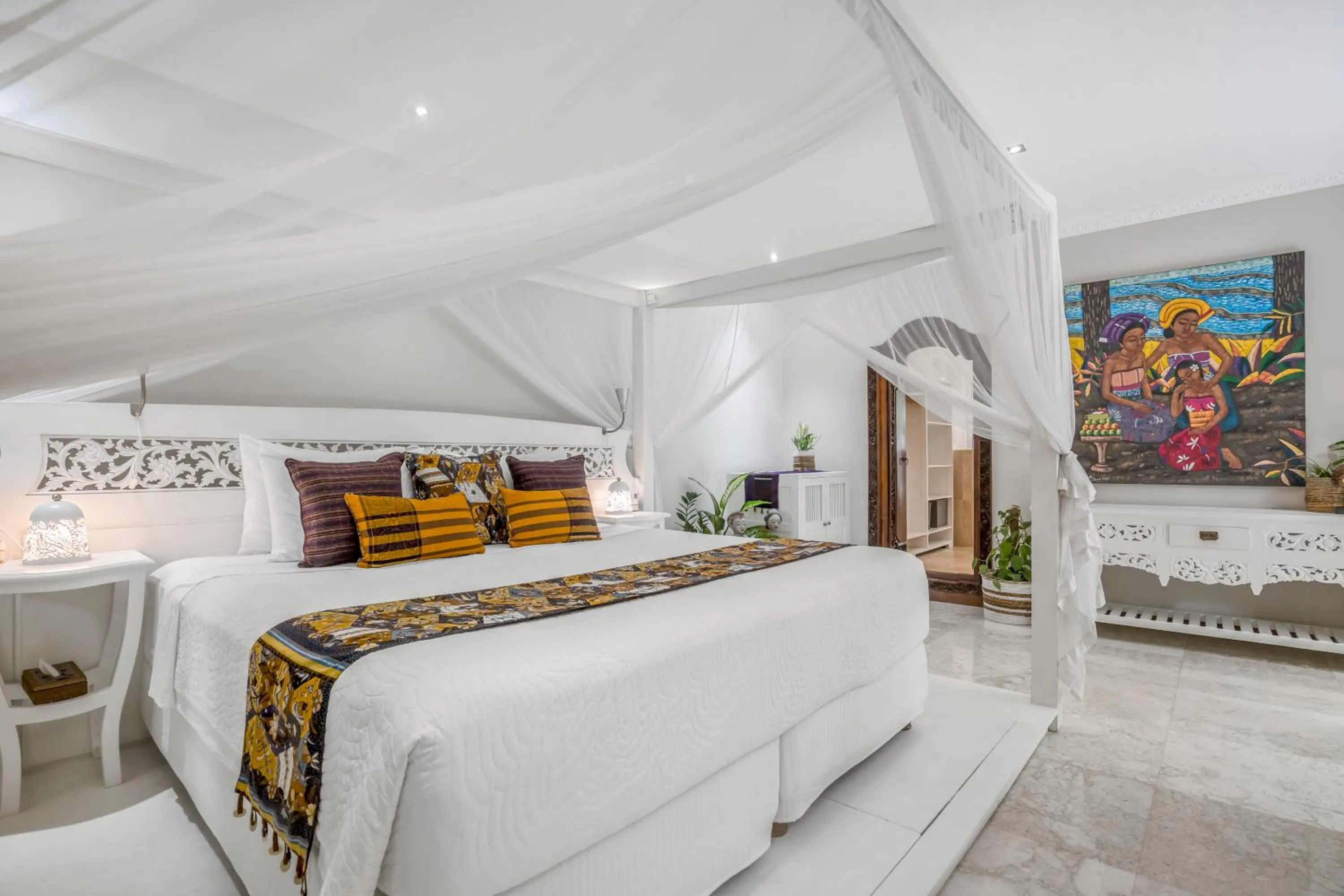 Bed in Kano Sari Ubud Villas