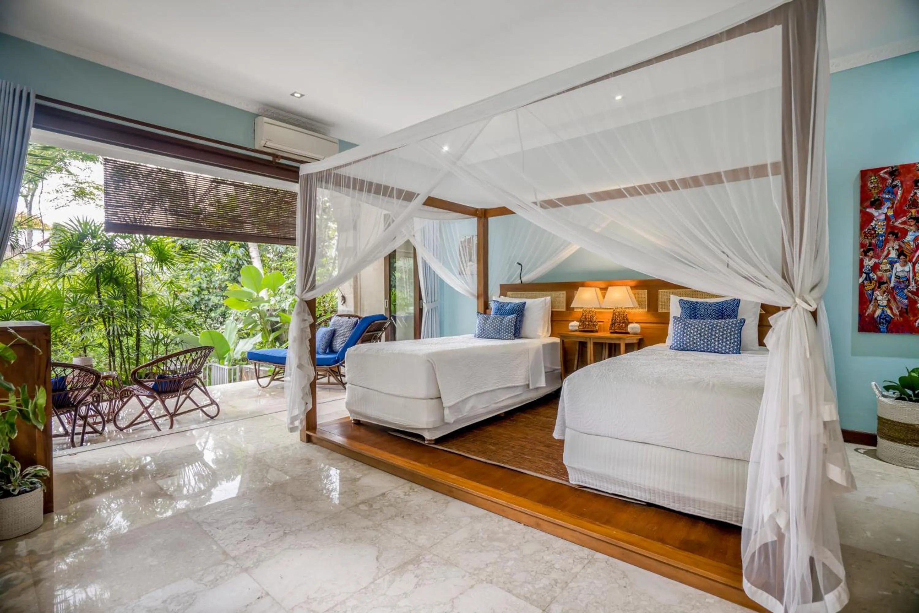 Bed in Kano Sari Ubud Villas