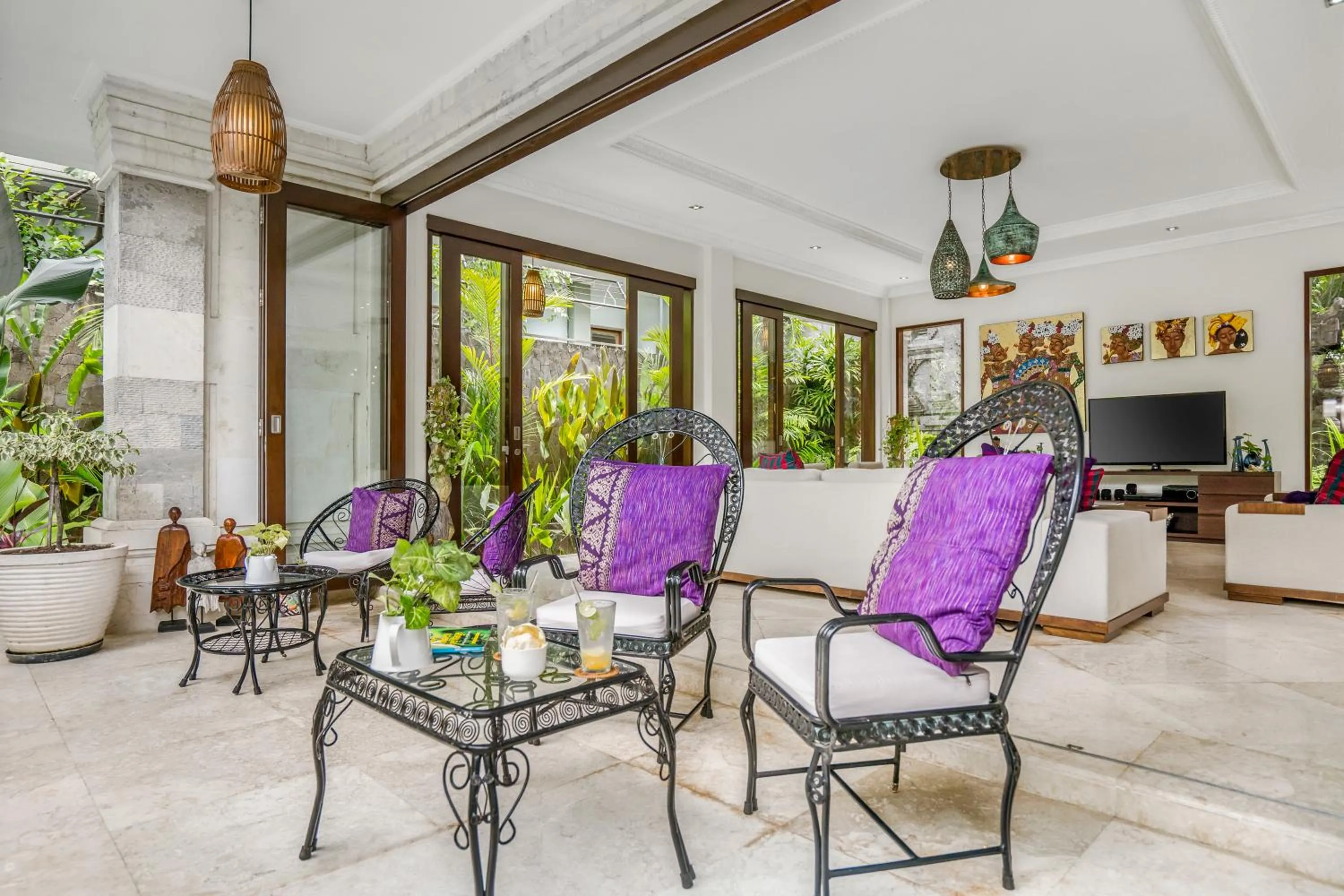 Seating area in Kano Sari Ubud Villas