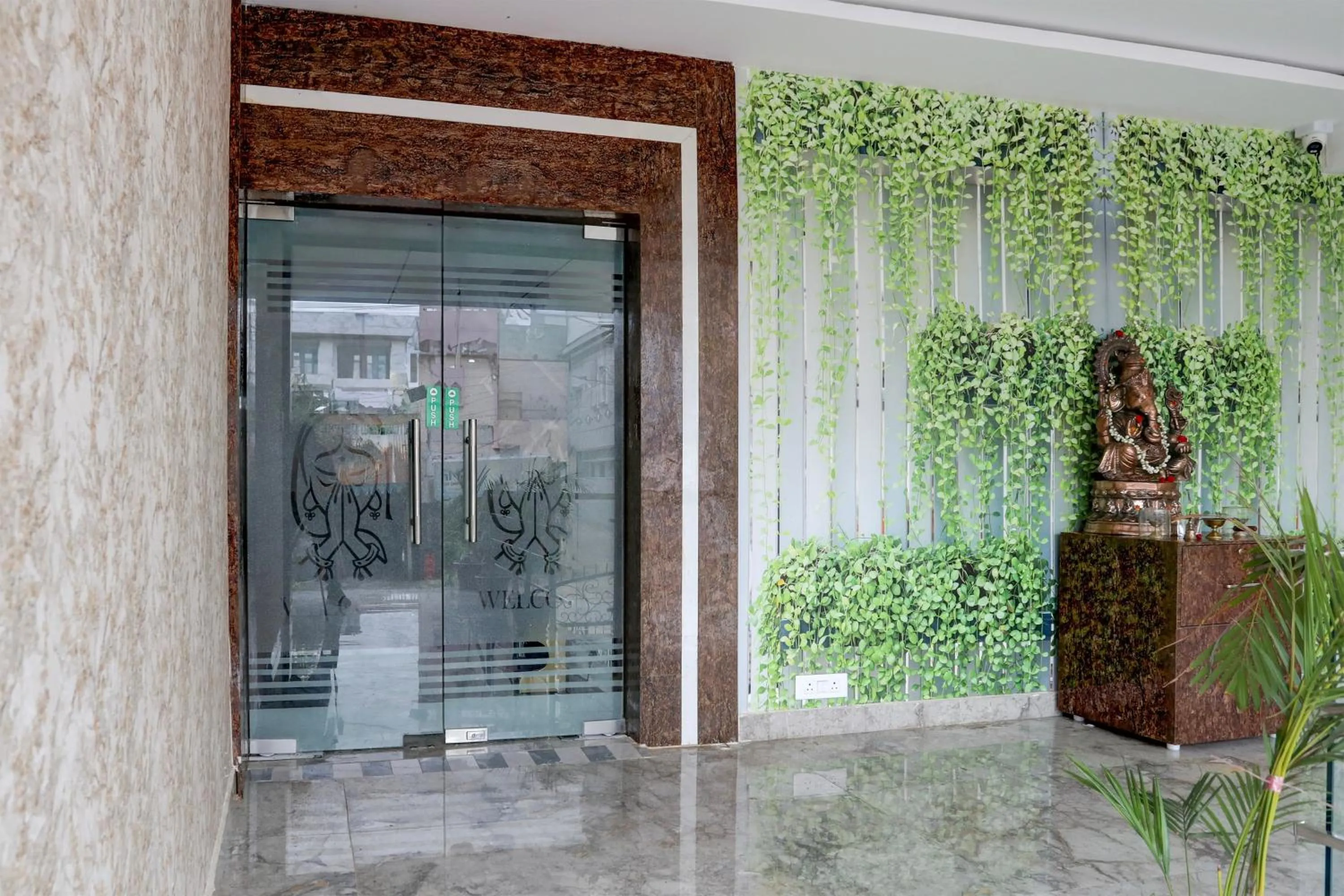 Facade/entrance in Super Townhouse Khammam Formerly Bluemoon