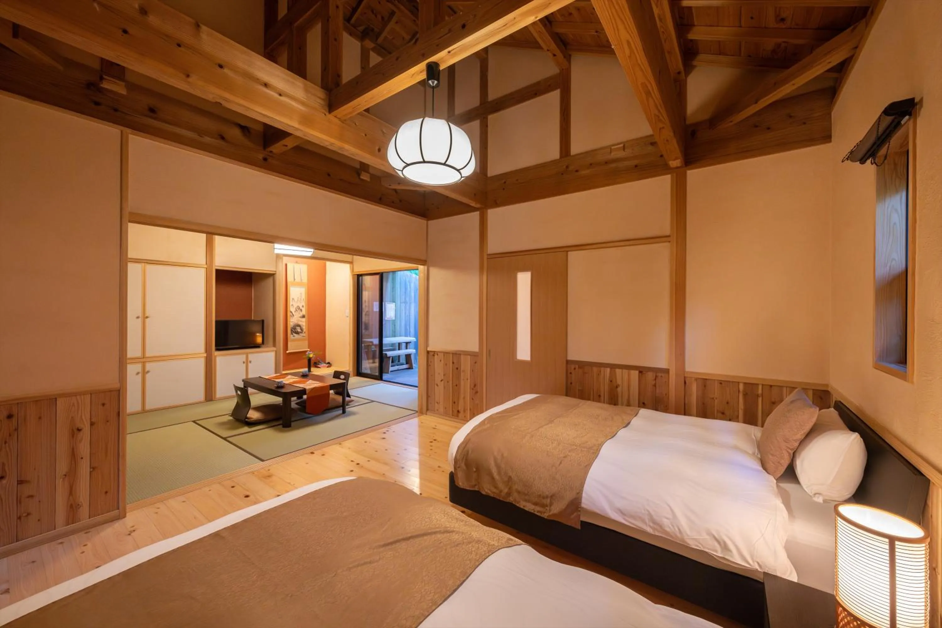 Photo of the whole room, Bed in Tsuwabuki no Hana