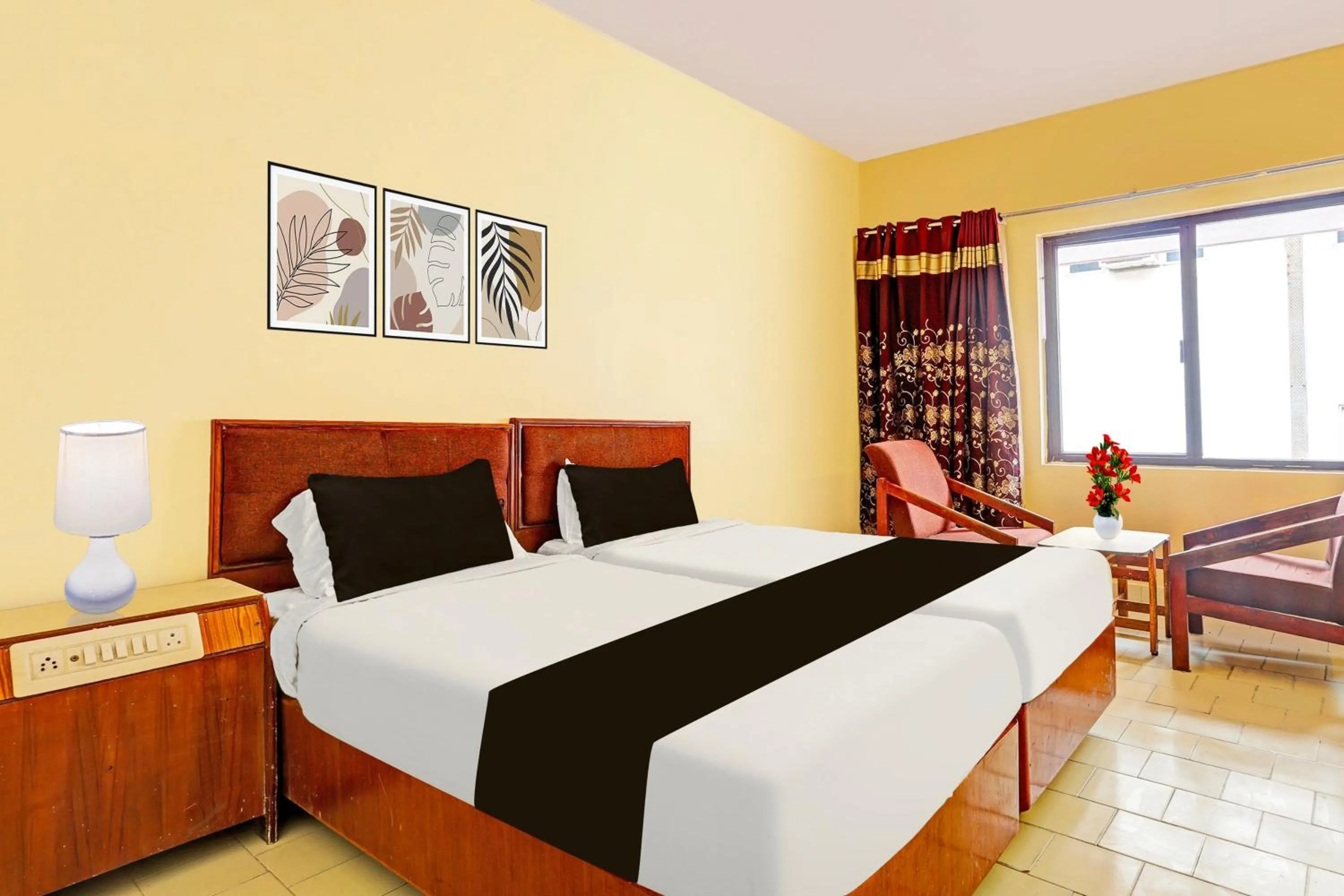 Bedroom, Bed in Hotel O Gajuwaka Near kurmanpalem Formerly SBT