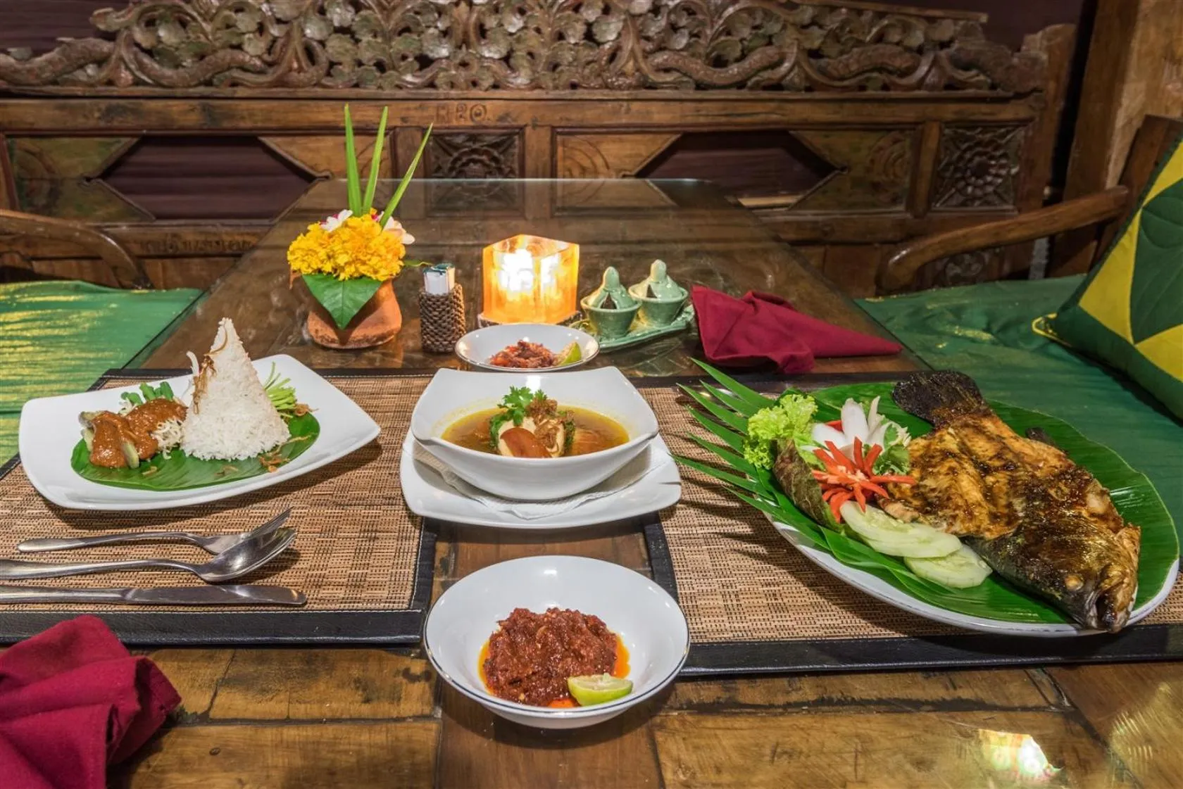 Food and drinks in Hotel Pondok Sari Beach & SPA Resort