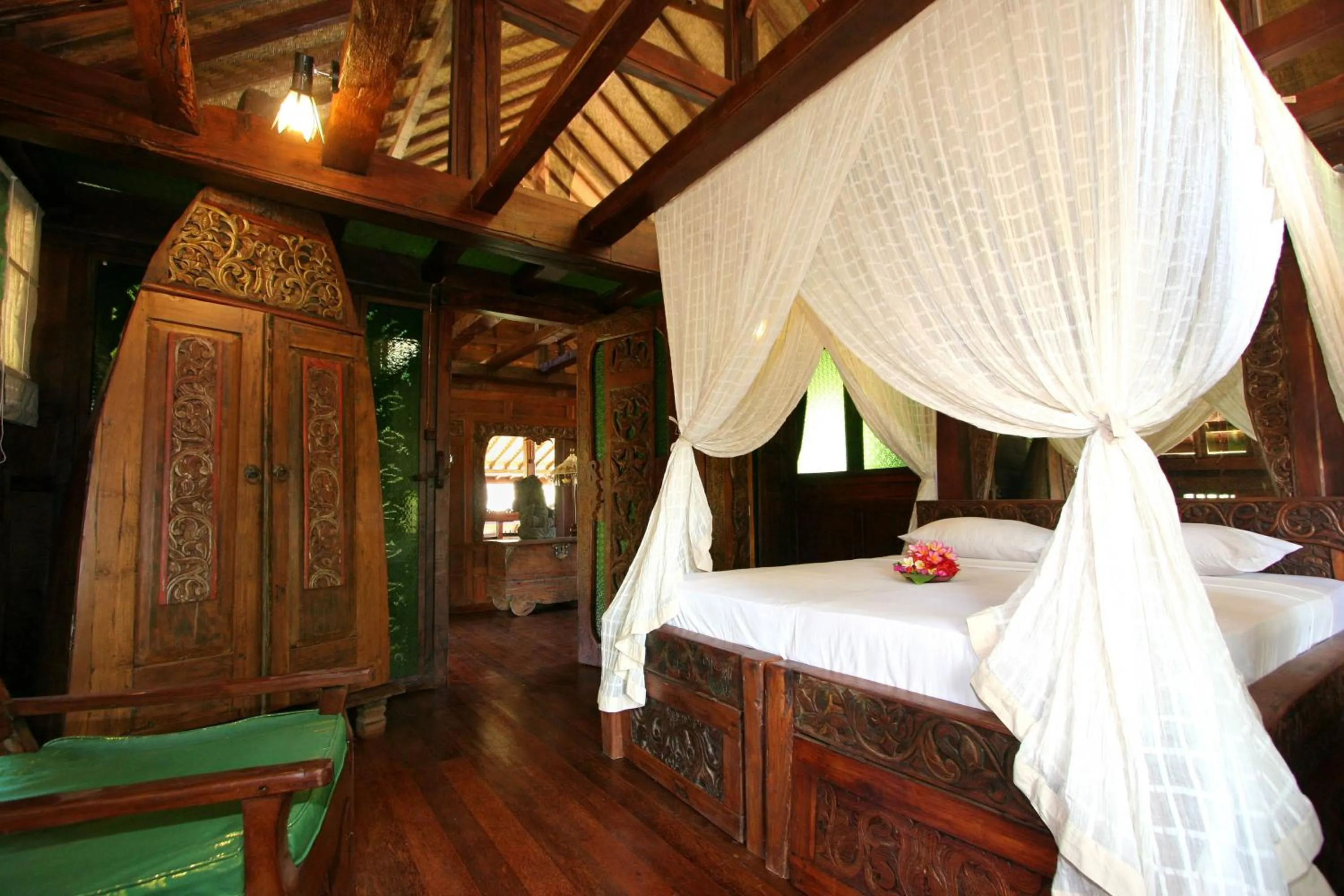 Bedroom, Bed in Hotel Pondok Sari Beach & SPA Resort