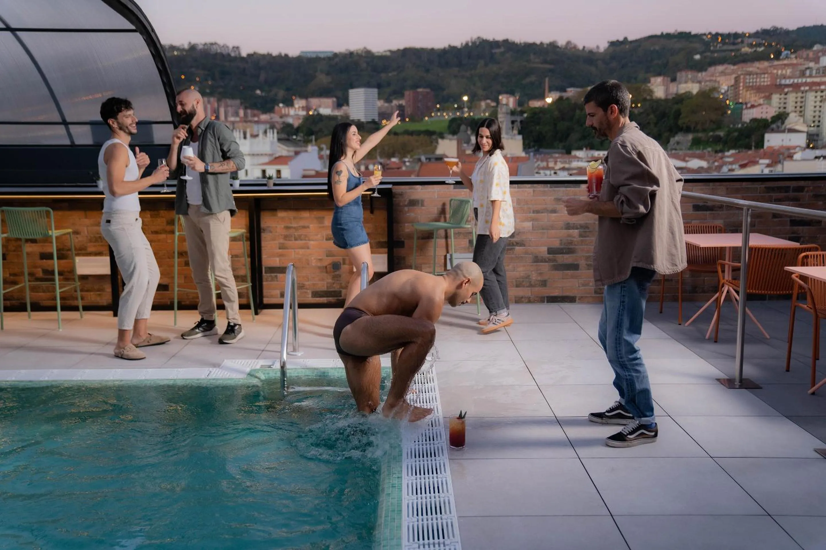 Swimming pool in Axel Hotel Bilbao - Adults Only