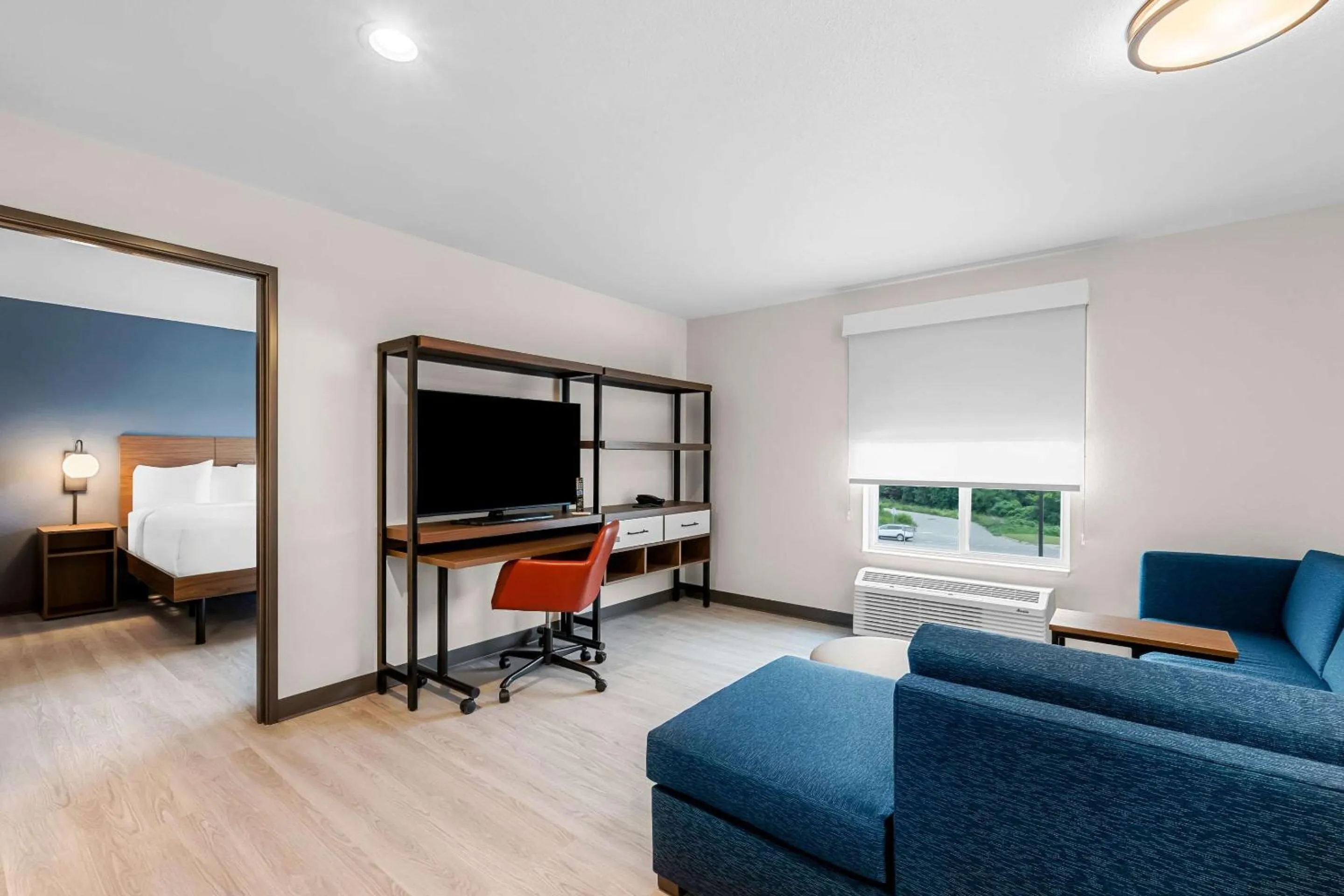 Bed in Everhome Suites Fayetteville near Fort Bragg