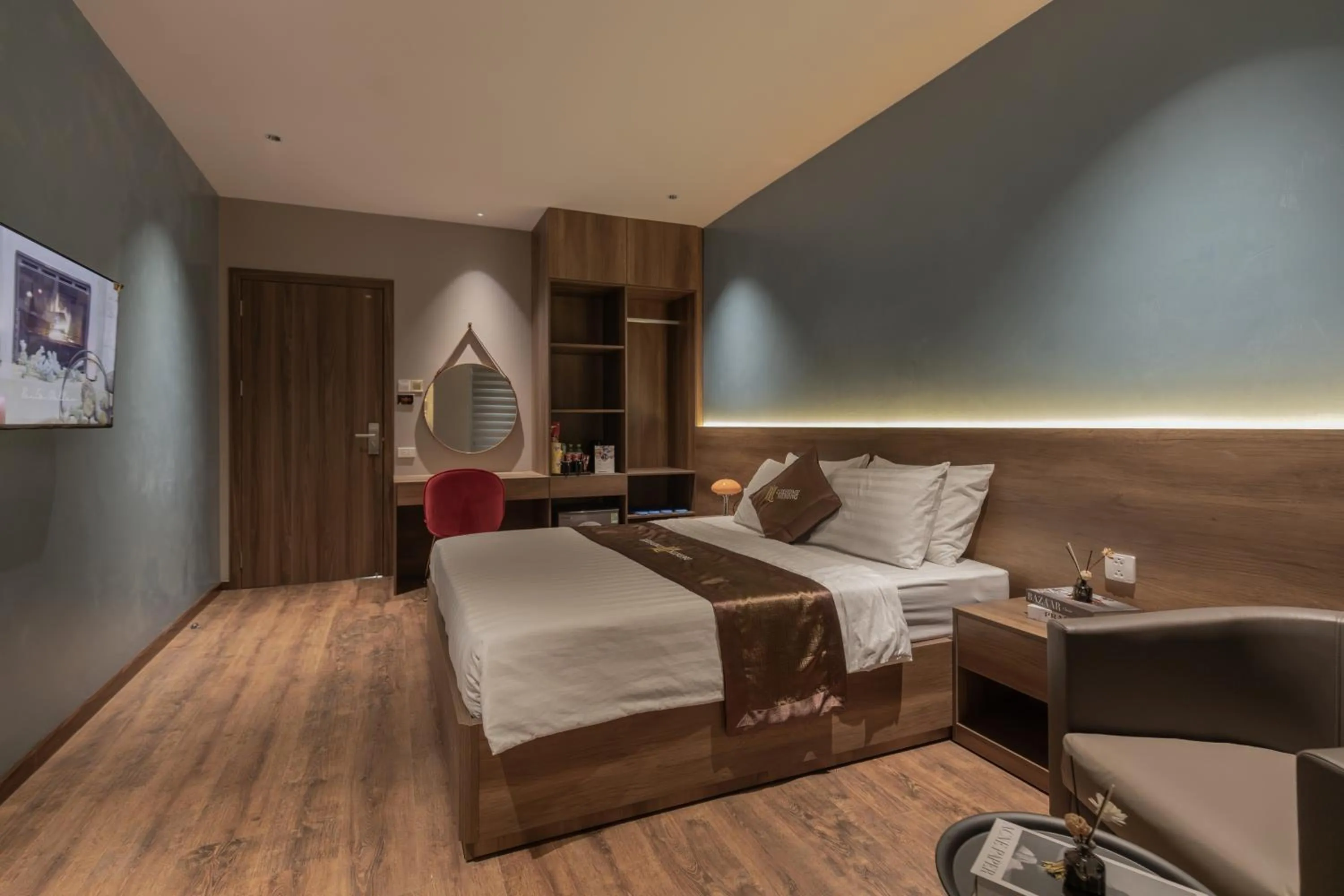 Bed in Luxhome Mekong Hotel