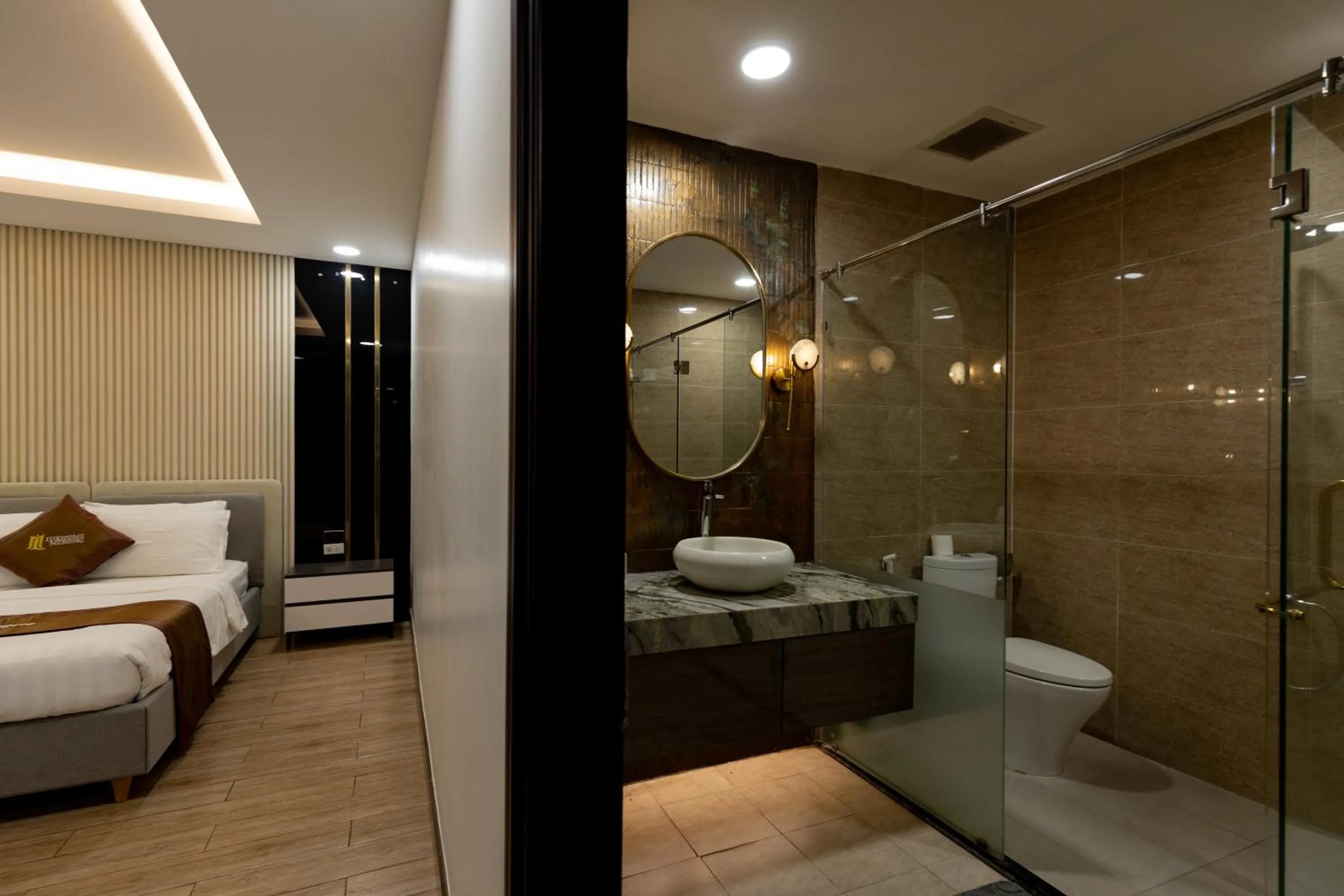 Photo of the whole room, Bed in Luxhome Mekong Hotel