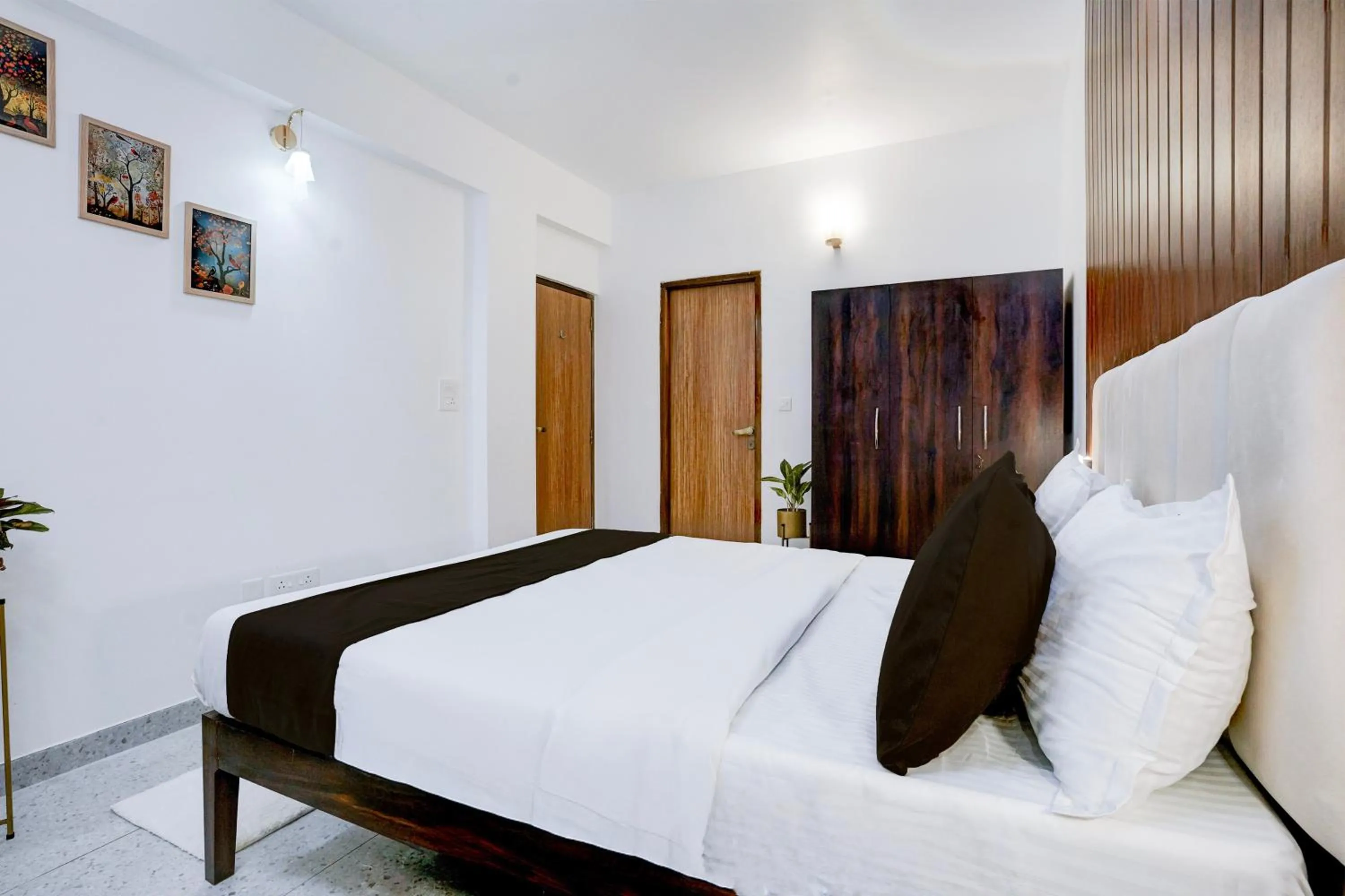 Bedroom, Bed in Naavinya by DanCenter - 1BHK apartment in Siolim