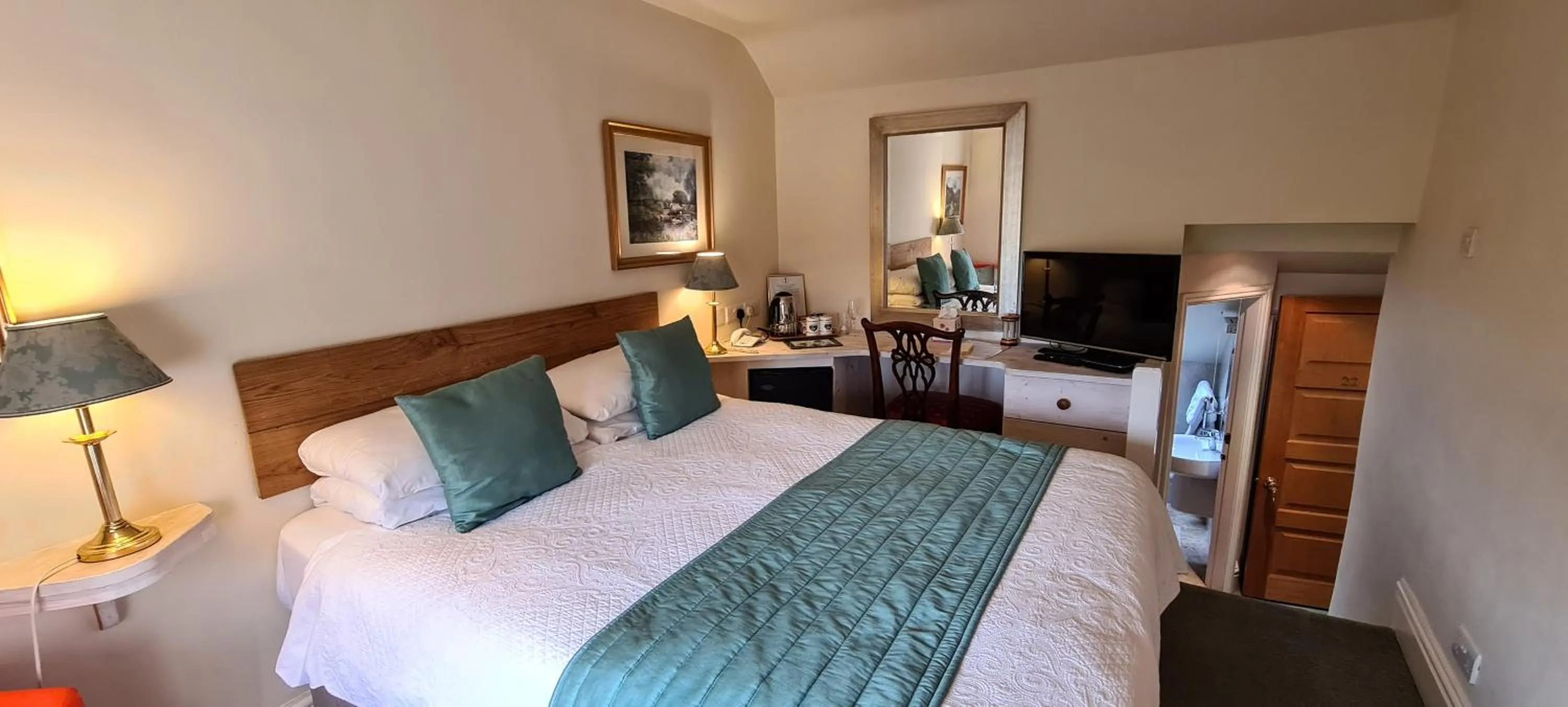 Bed in Biggin Hall Country House Hotel