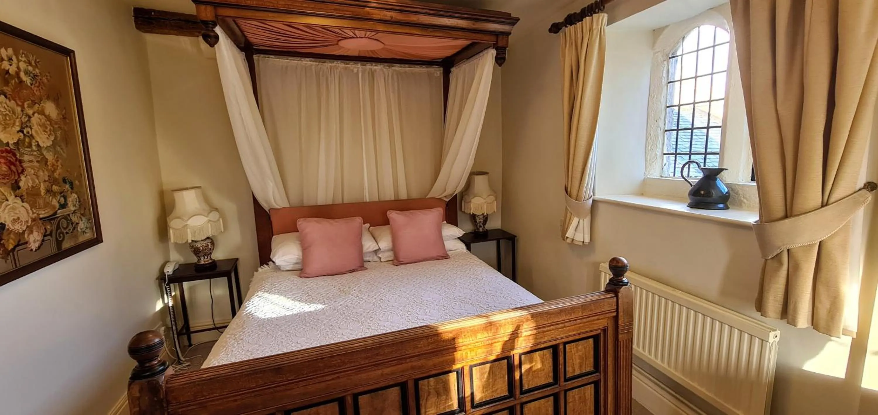 Bed in Biggin Hall Country House Hotel