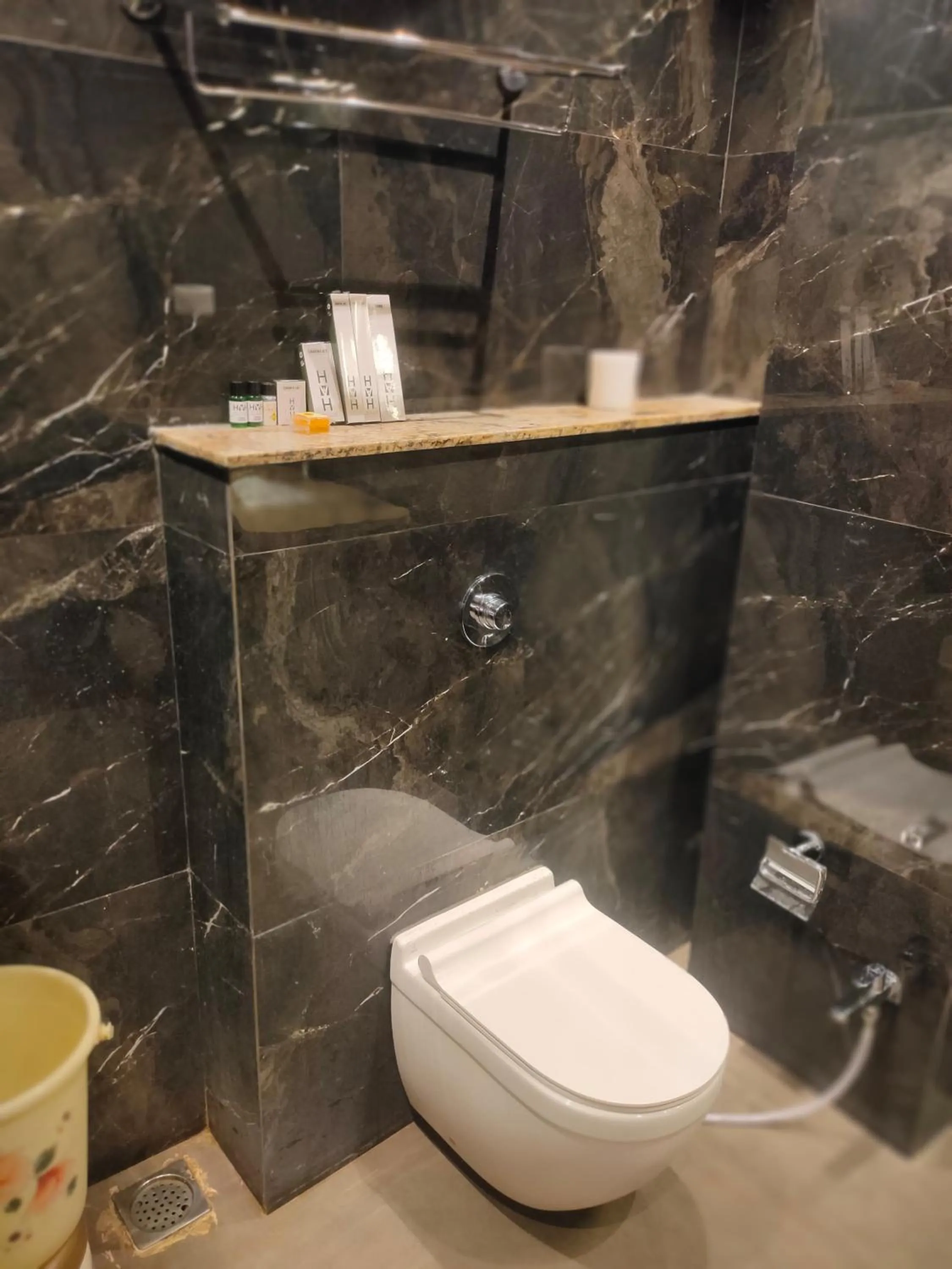 Bathroom in HVH Kashi Vishwanath - 400 meters from Kashi Vishwanath Temple & Ganga Aarti Ghat