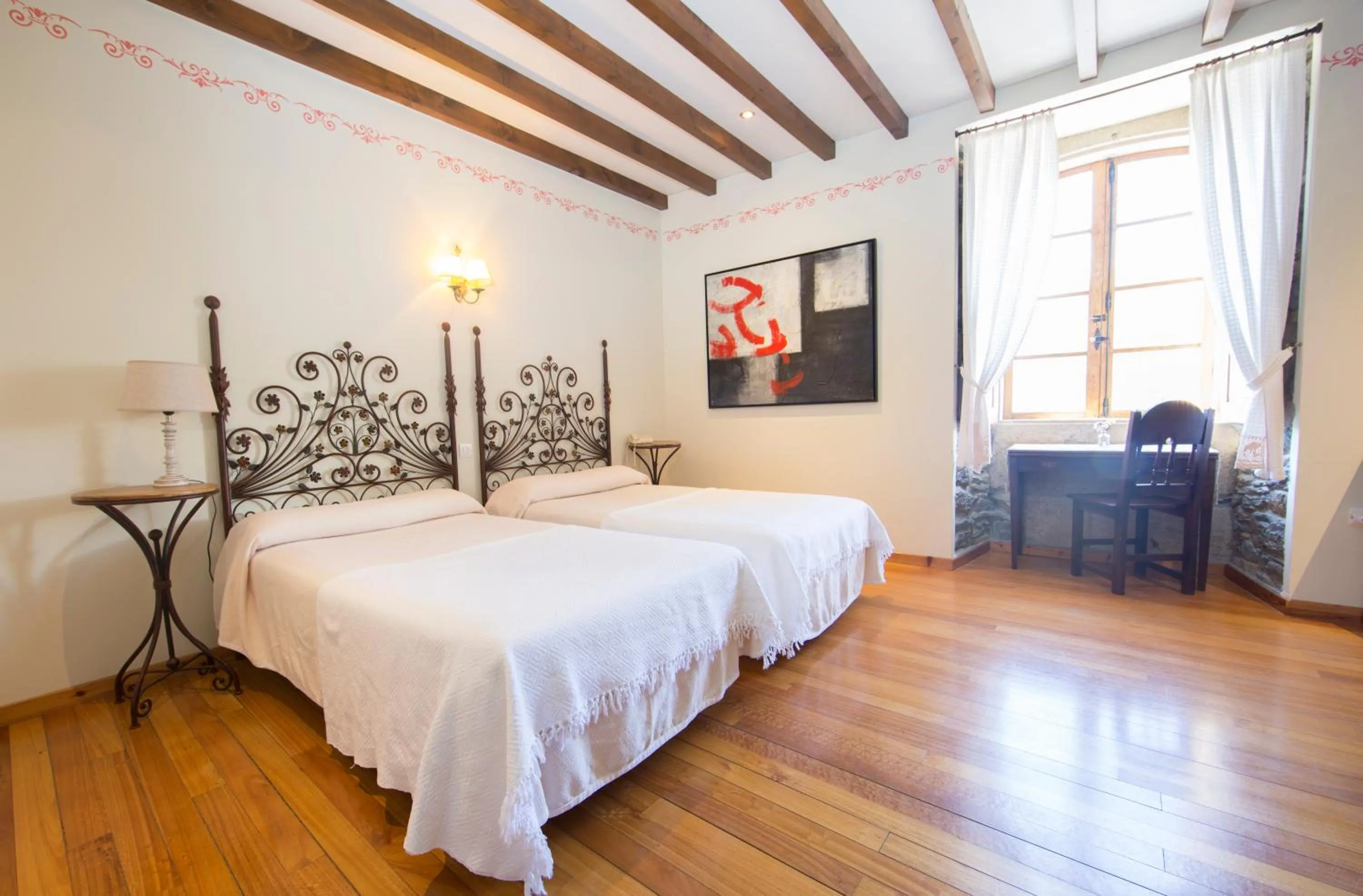 Photo of the whole room, Bed in Pazo da Trave