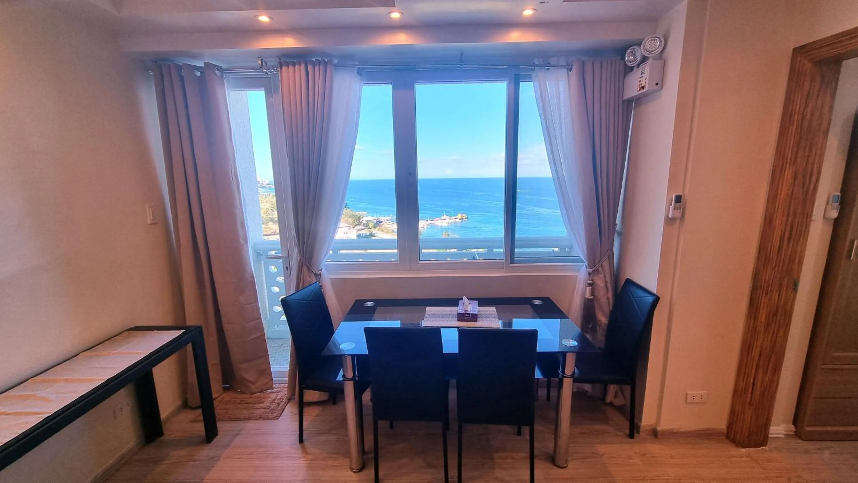 Seating area in La Mirada Residences