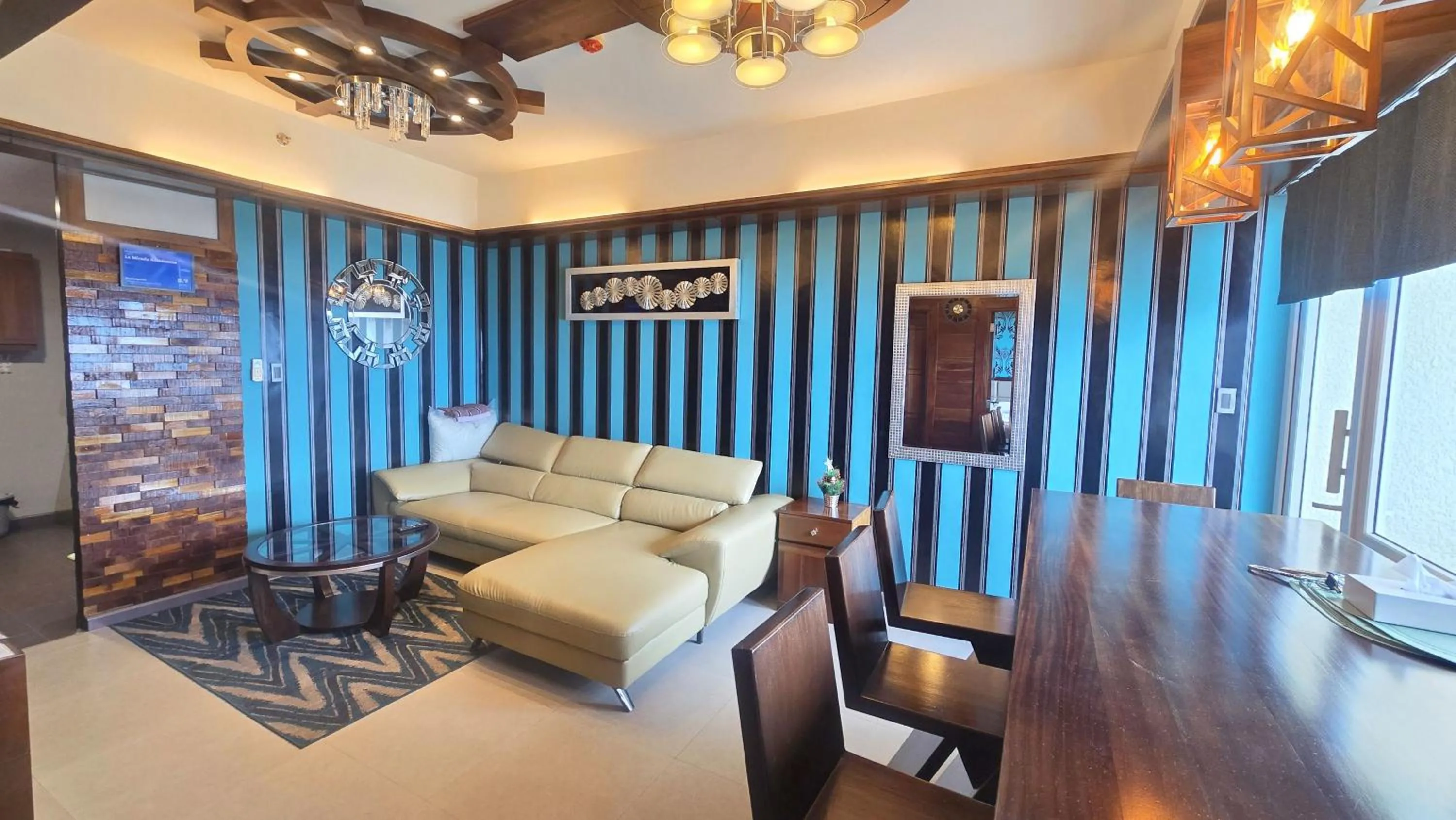 Living room in La Mirada Residences