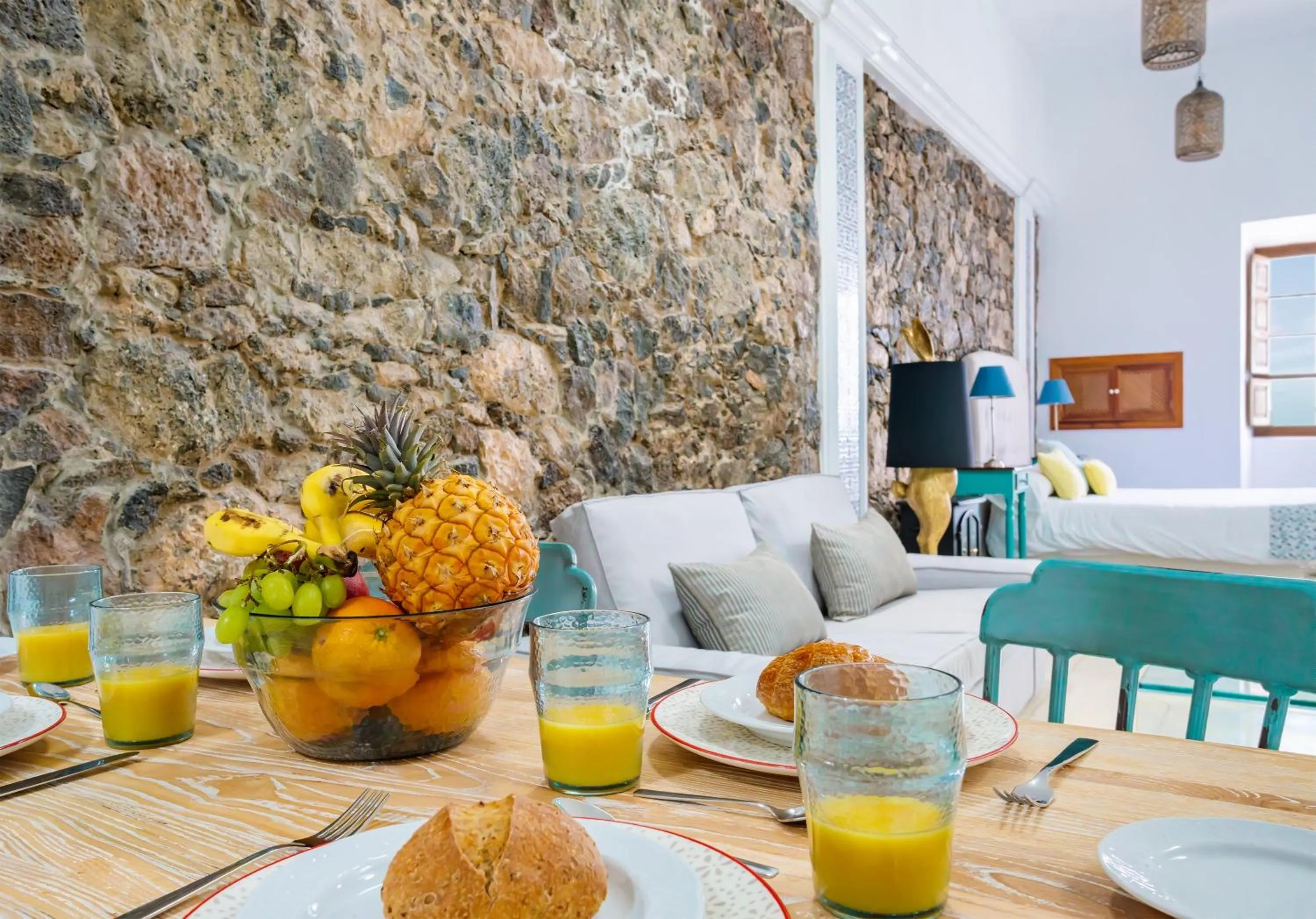 Living room in El Charco Suites