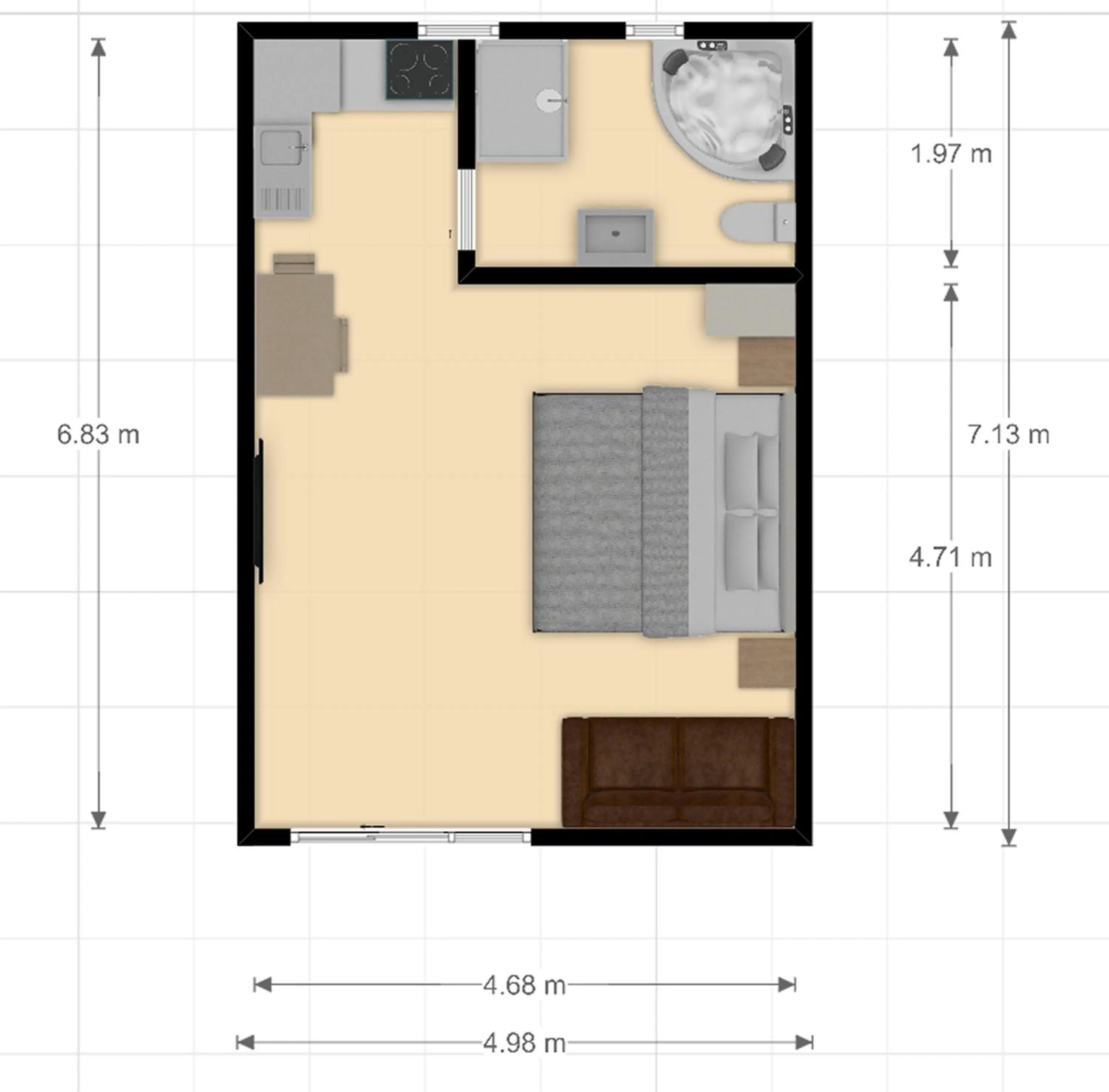 Floor plan in Newlands Court Motel