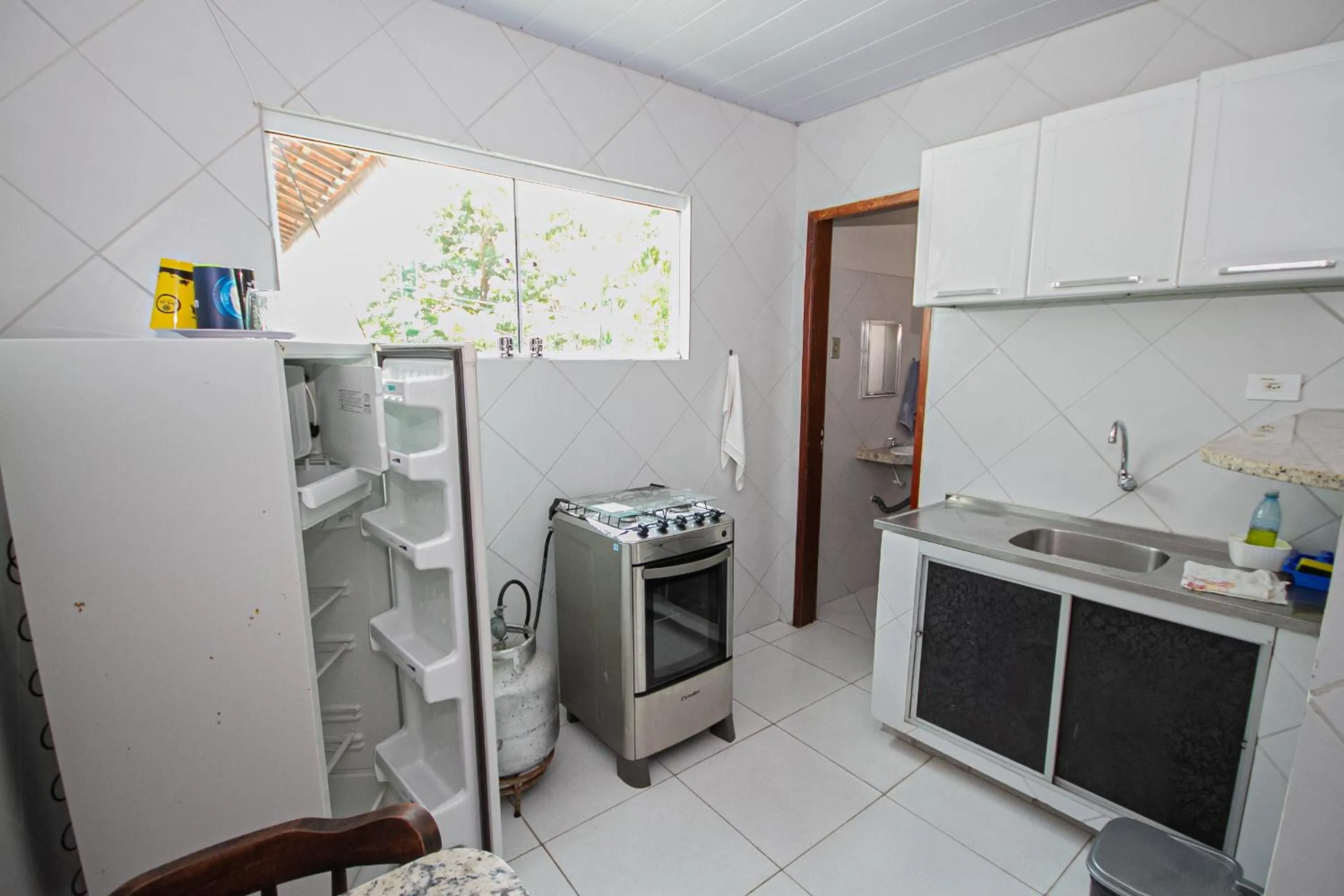 Kitchen or kitchenette in Pousada Santa Fé