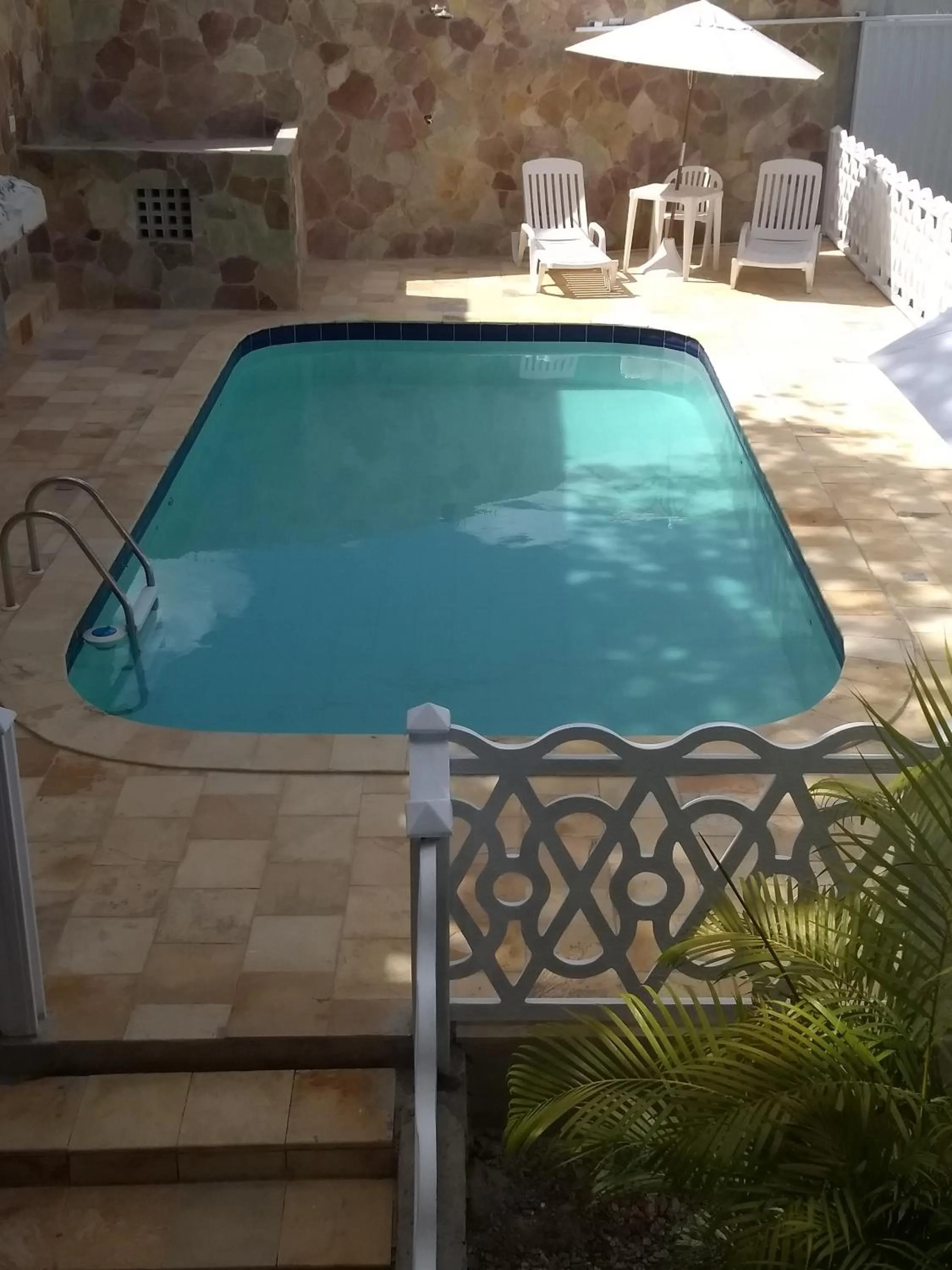 Pool view in Pousada Santa Fé