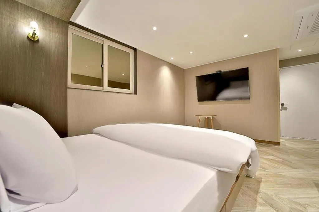 Bed in Daegu Hotel Rubato