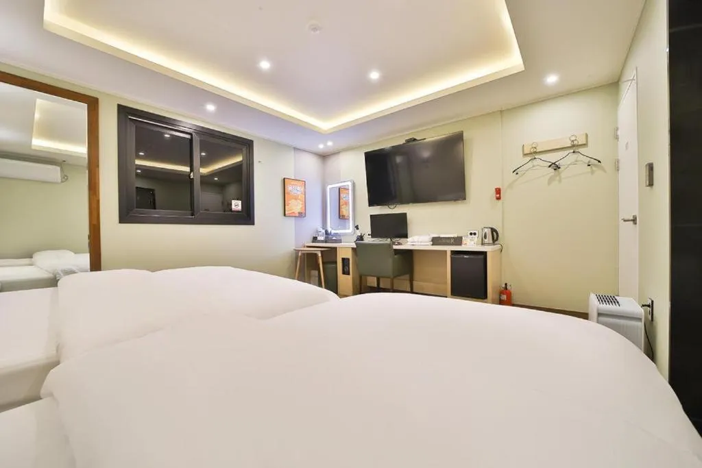 Bed in Daegu Hotel Rubato