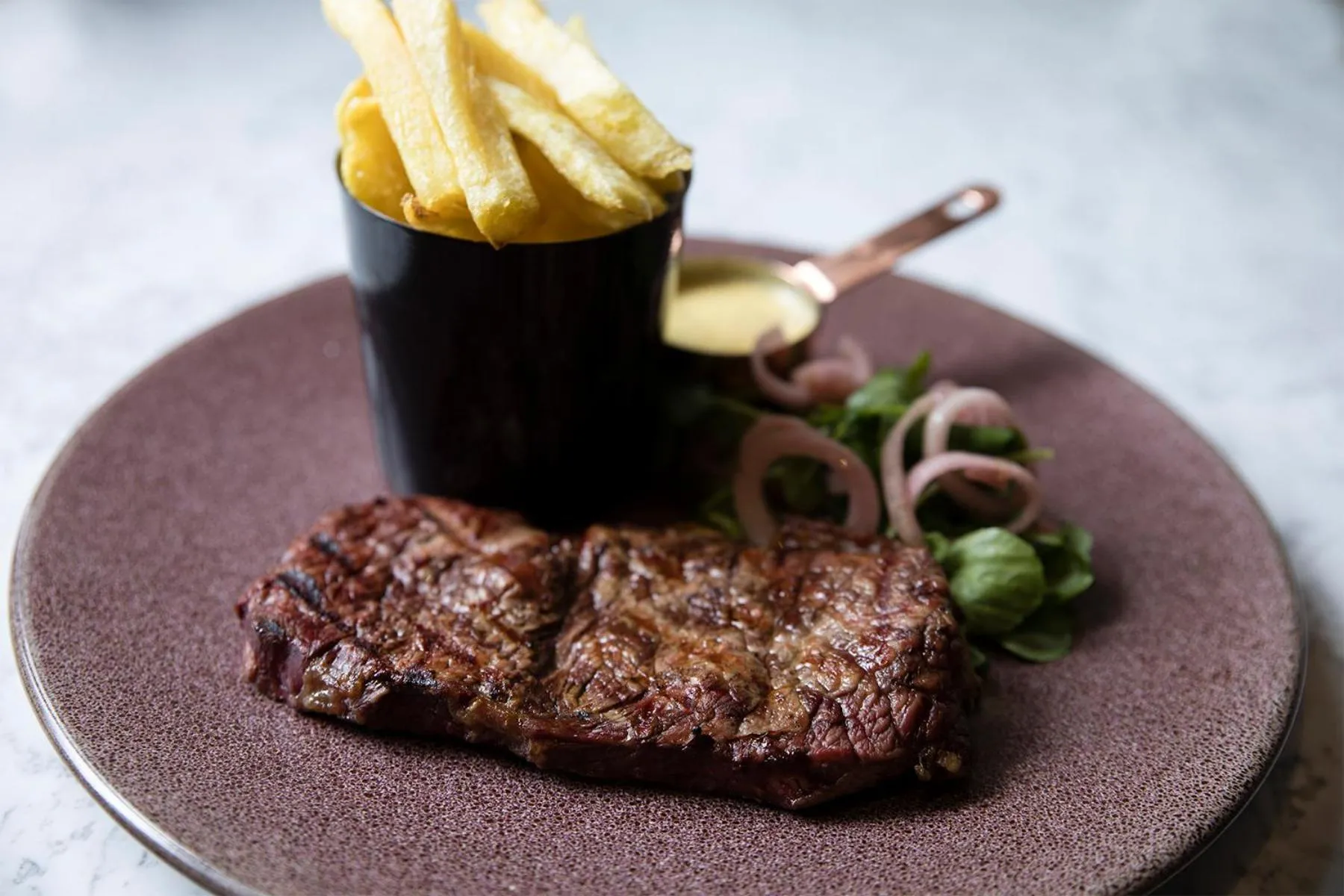 Food close-up in The Fox & Goose Hotel