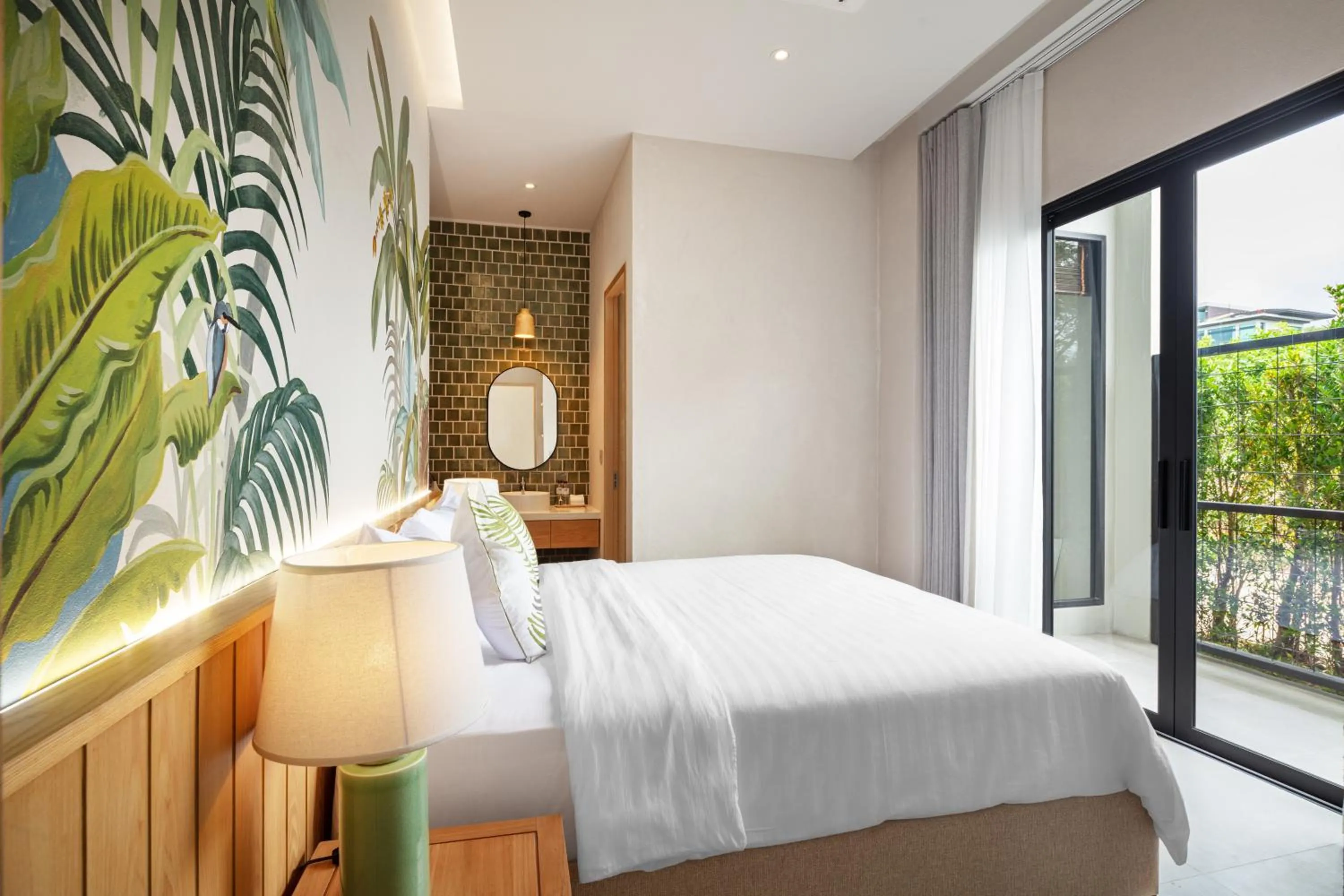 Bed in The Private Pool Villas at Civilai Hill Khao Yai