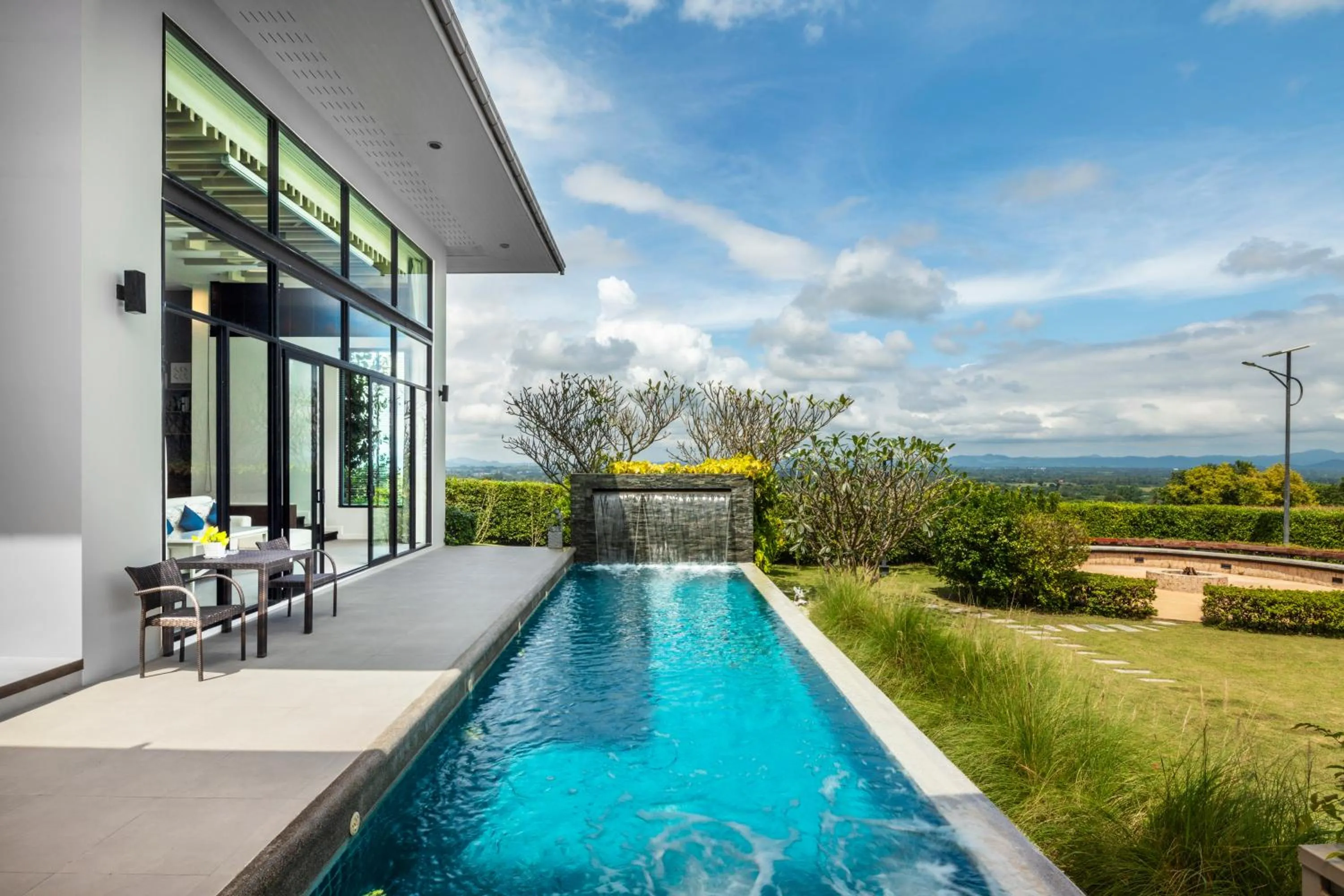 Patio in The Private Pool Villas at Civilai Hill Khao Yai