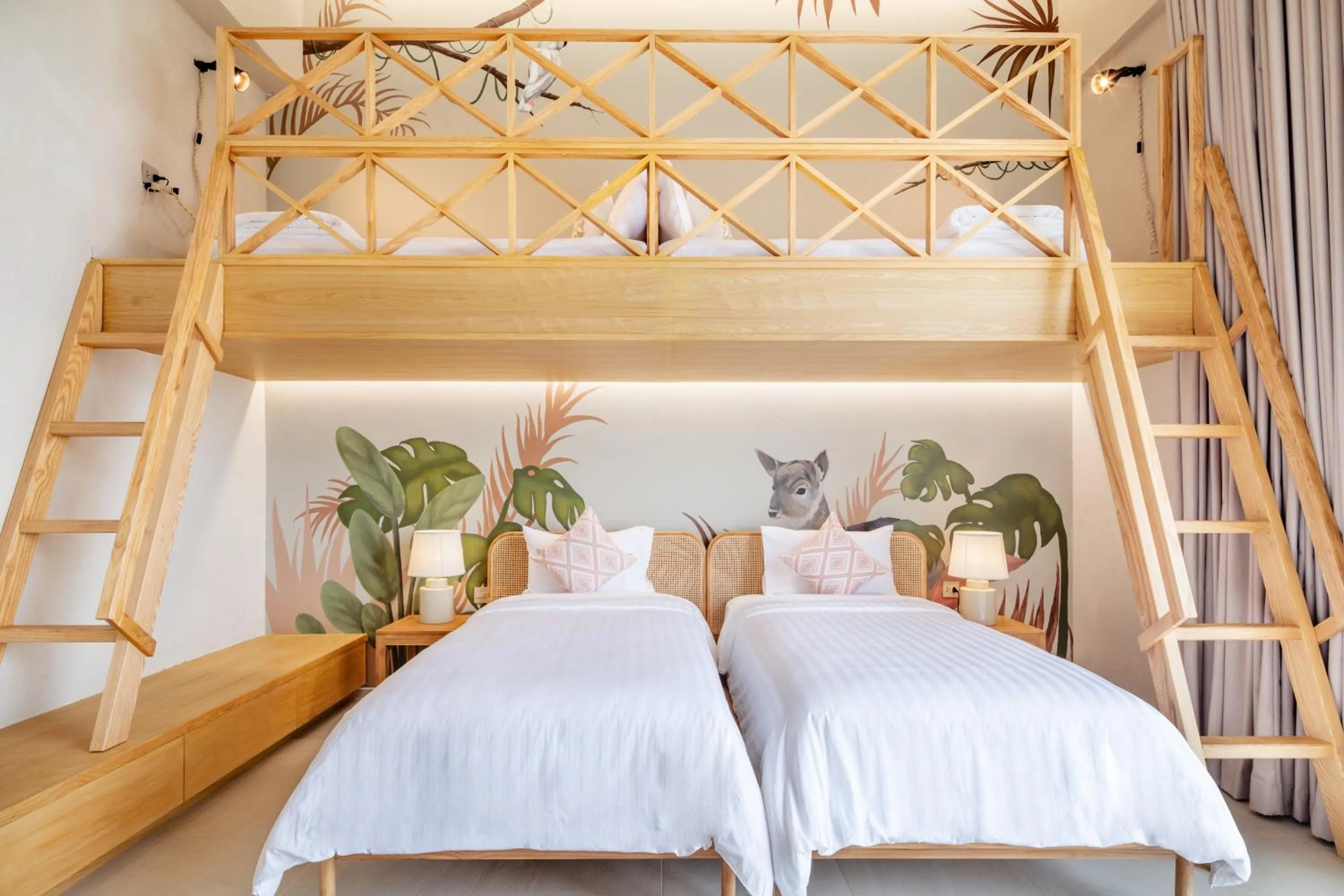 Bed in The Private Pool Villas at Civilai Hill Khao Yai