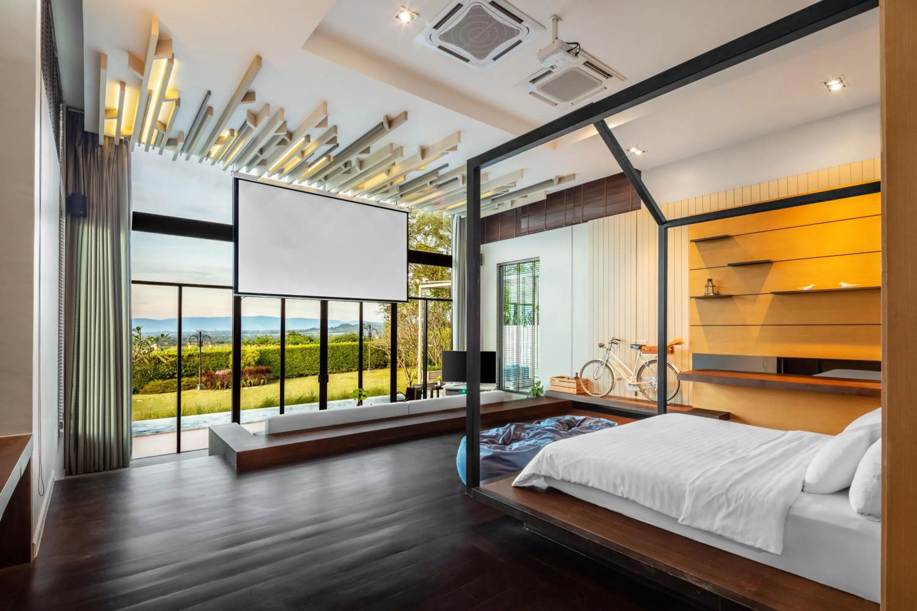 View (from property/room), Bed in The Private Pool Villas at Civilai Hill Khao Yai