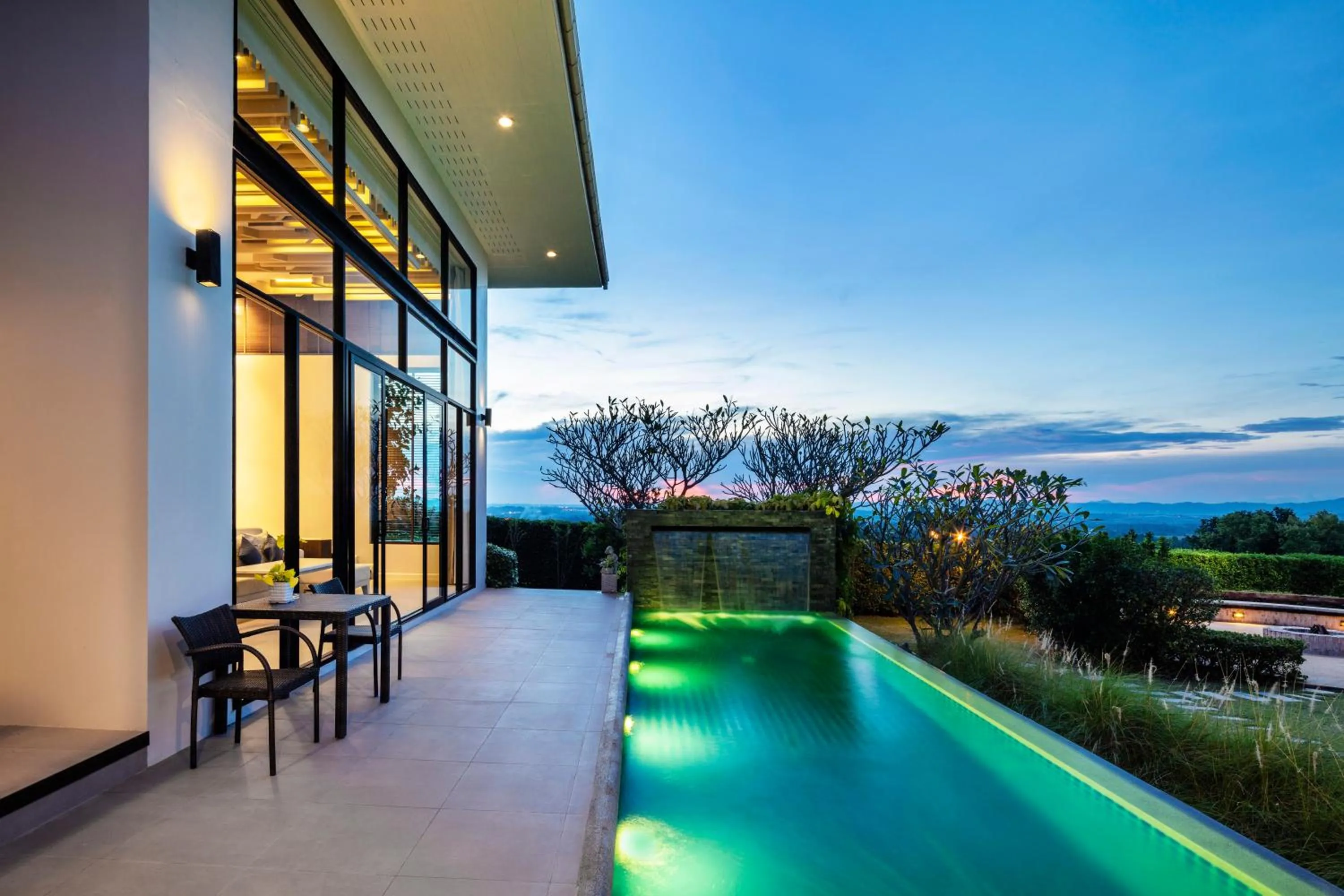 Patio in The Private Pool Villas at Civilai Hill Khao Yai