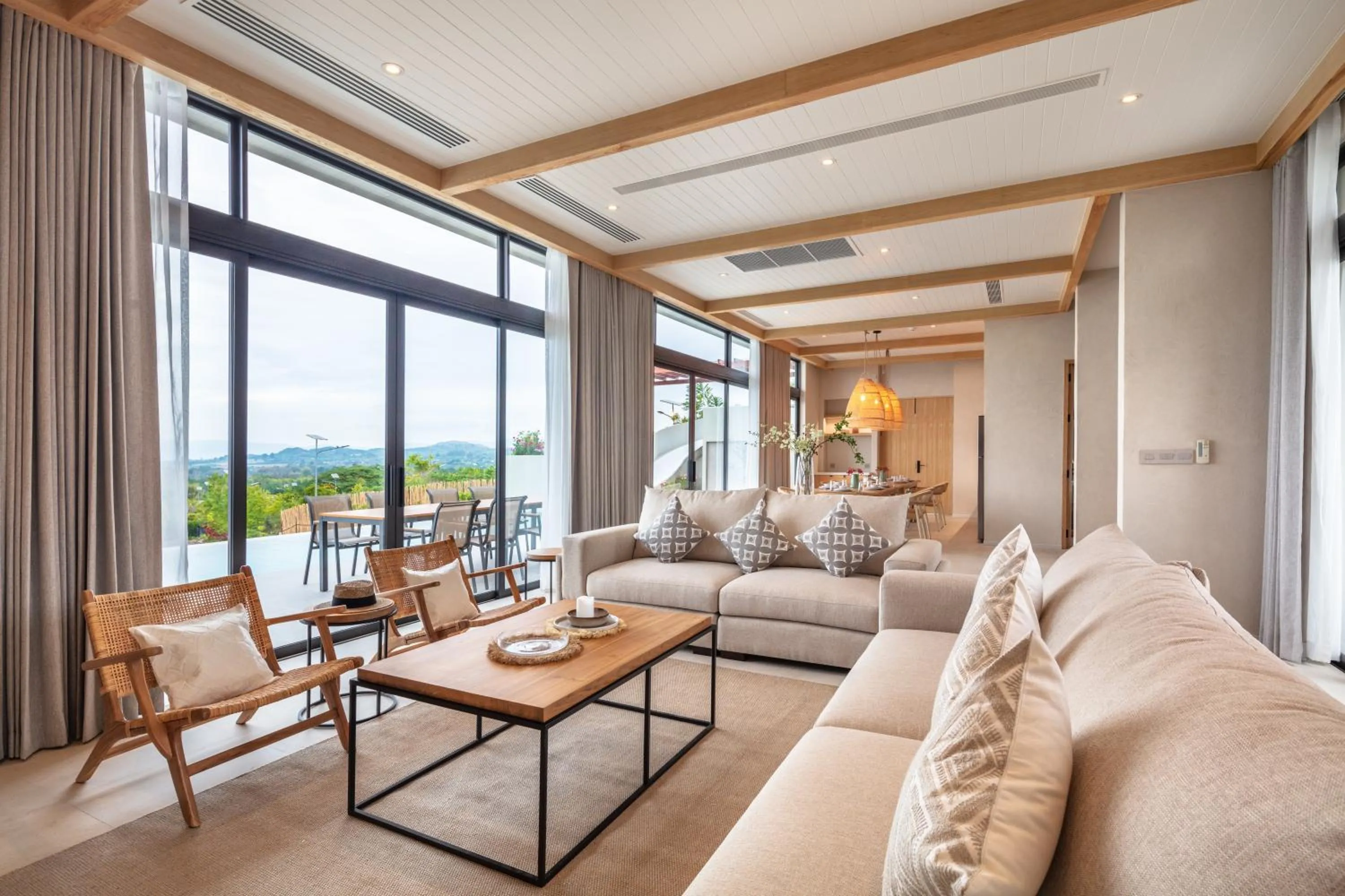 Living room in The Private Pool Villas at Civilai Hill Khao Yai