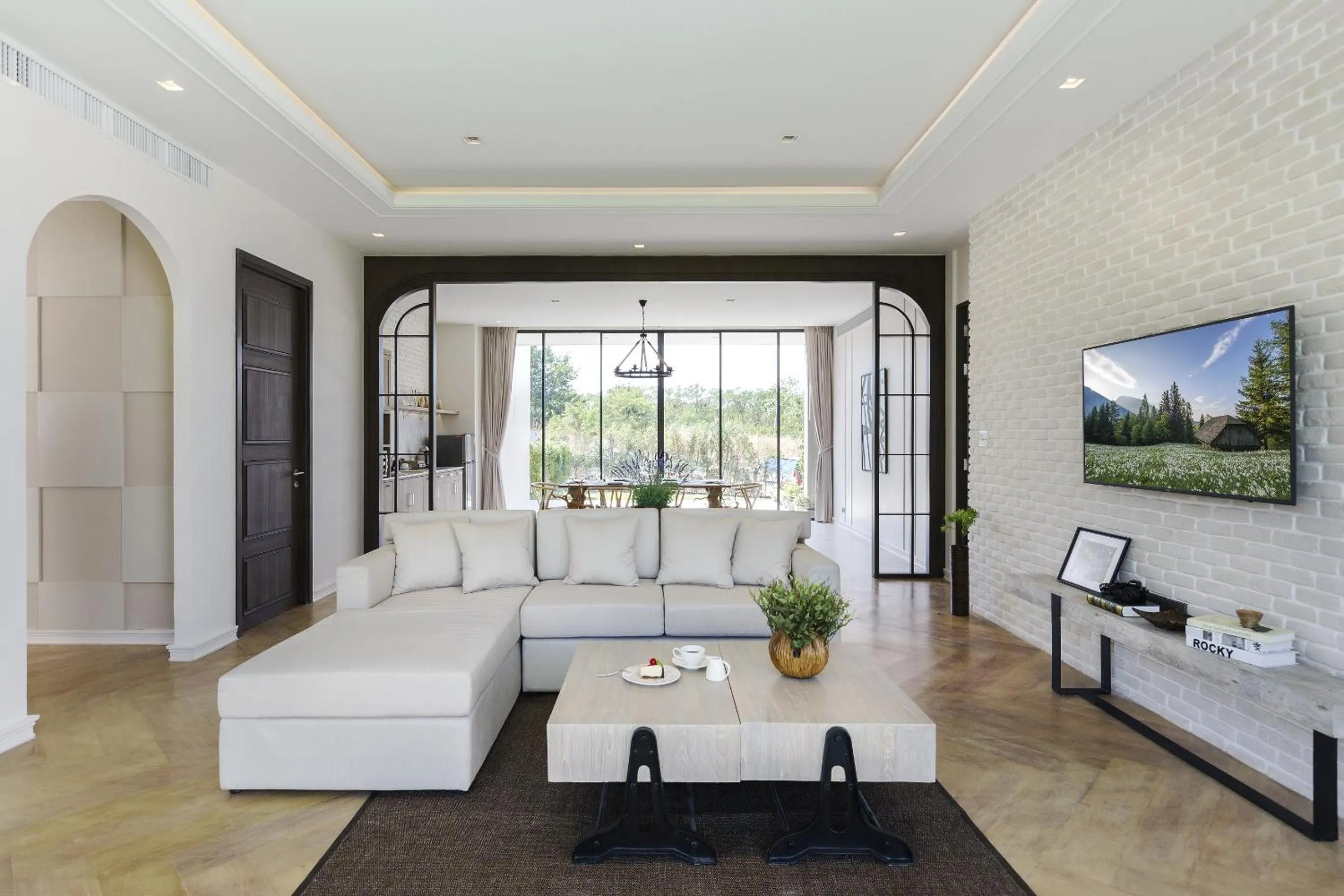 Living room in The Private Pool Villas at Civilai Hill Khao Yai