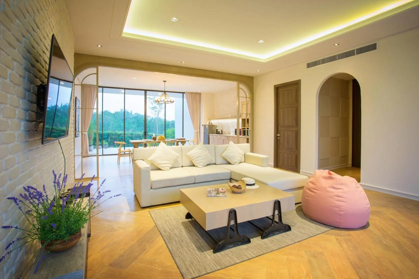 Living room in The Private Pool Villas at Civilai Hill Khao Yai