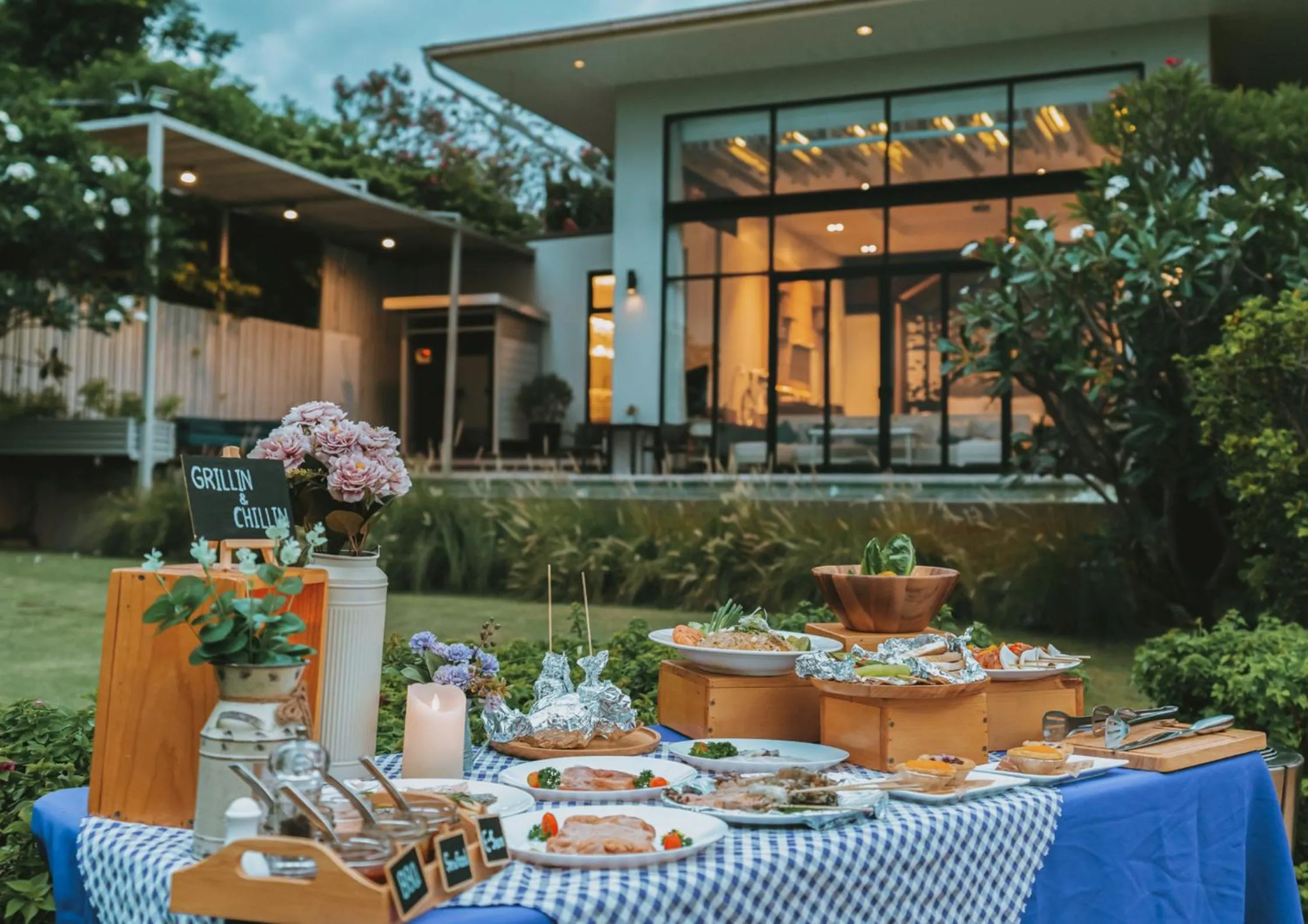 BBQ facilities in The Private Pool Villas at Civilai Hill Khao Yai