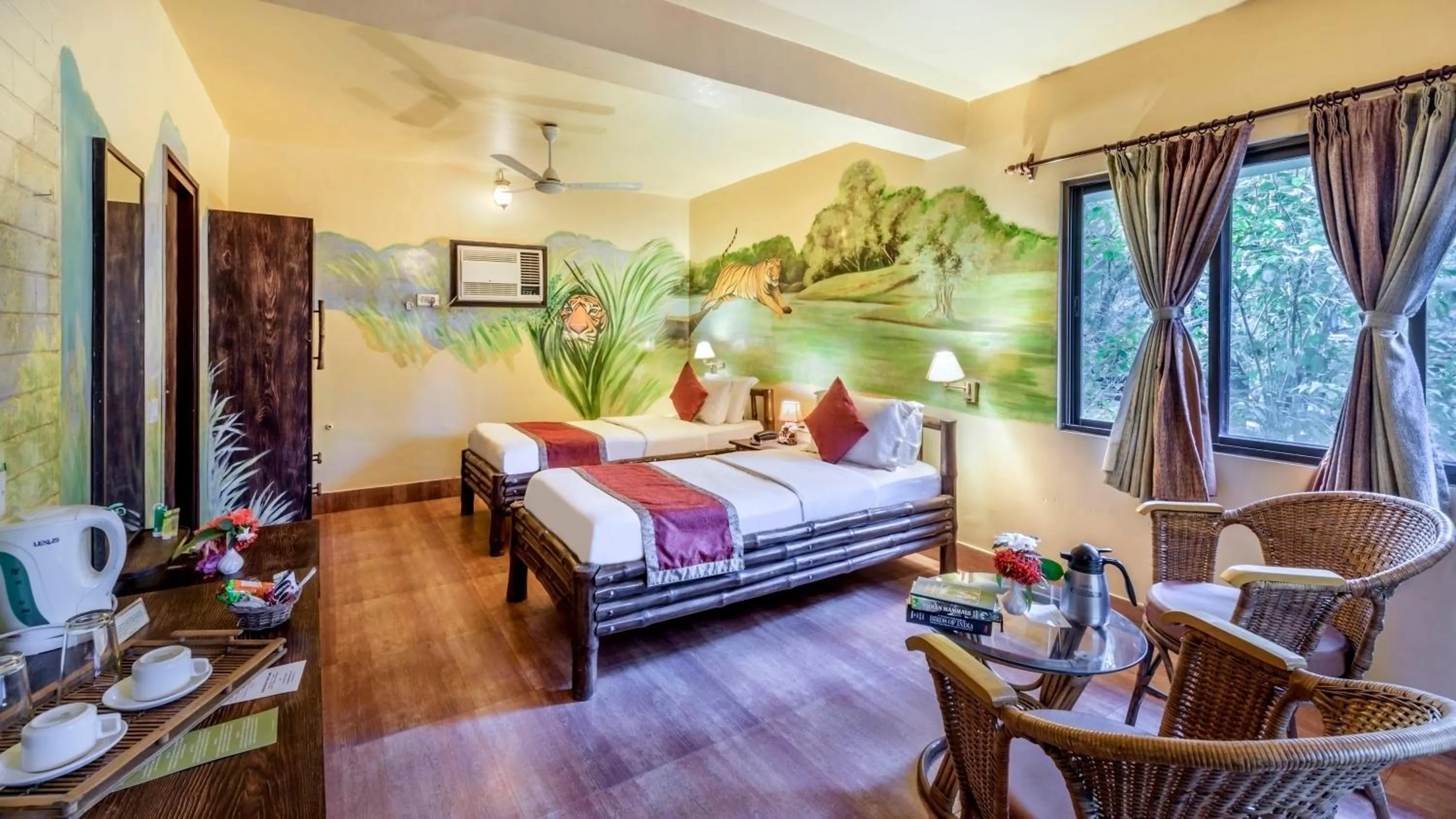 Bedroom, Bed in Sunderban Tiger Camp