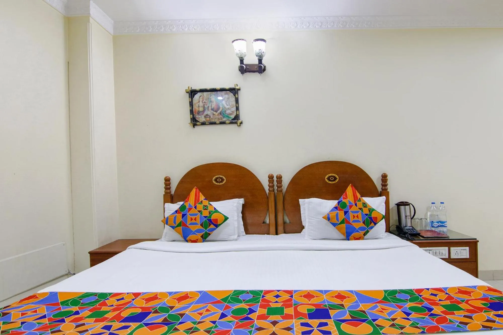 Bed in FabHotel CS Jalandhar