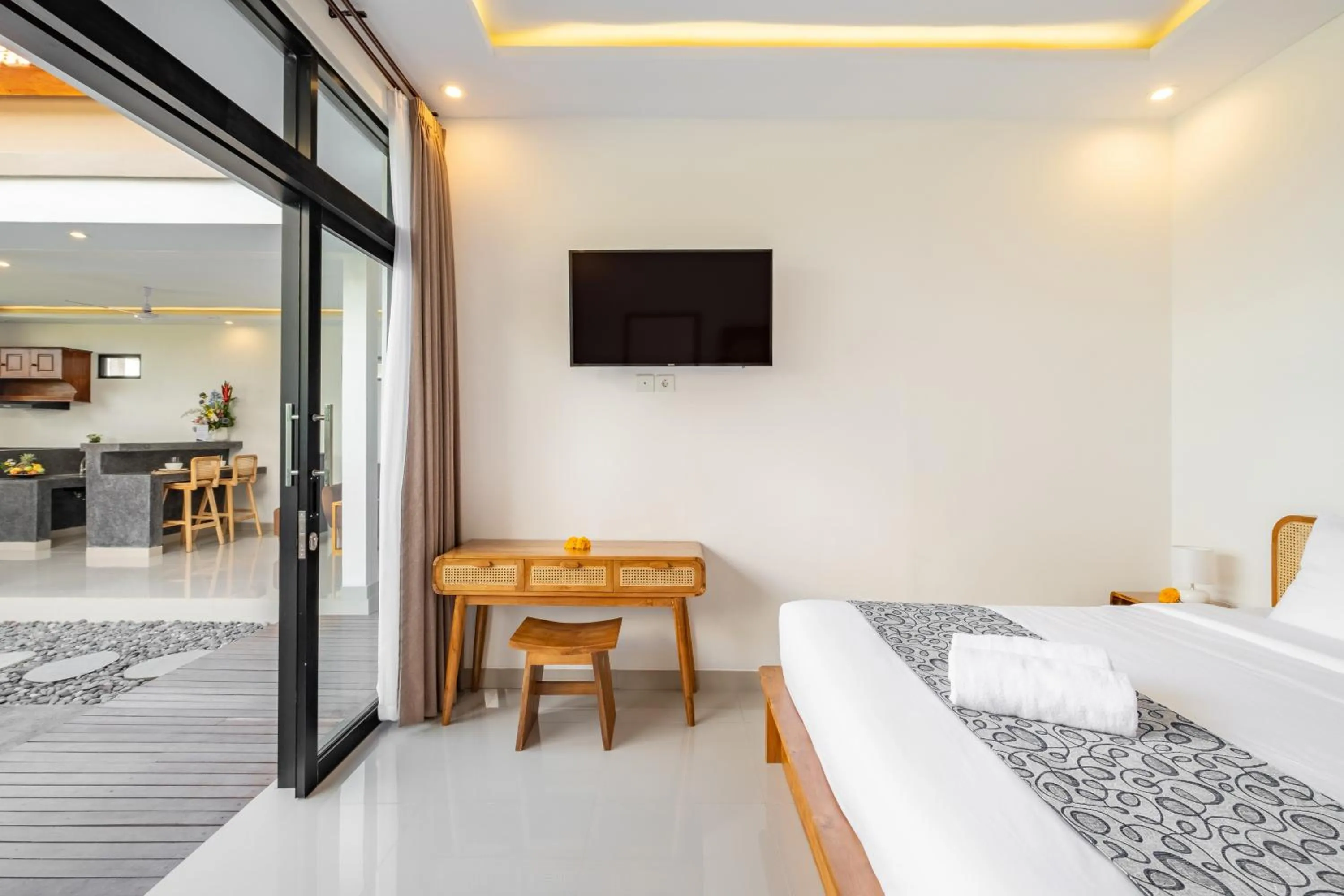Bedroom, Bed in The Lavana Bliss One Villa Nyanyi Beach