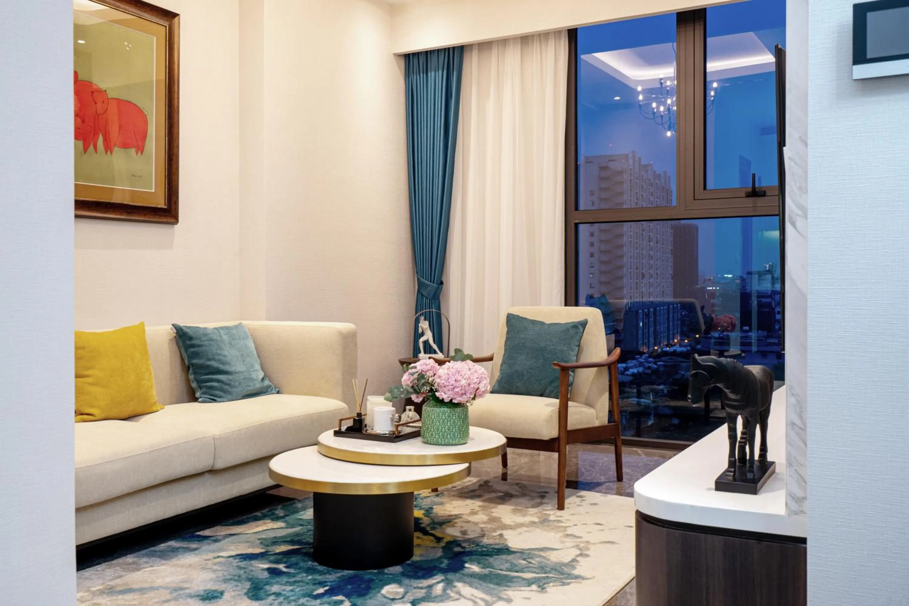 Living room in The Gloria Serviced Apartment by Silk Path